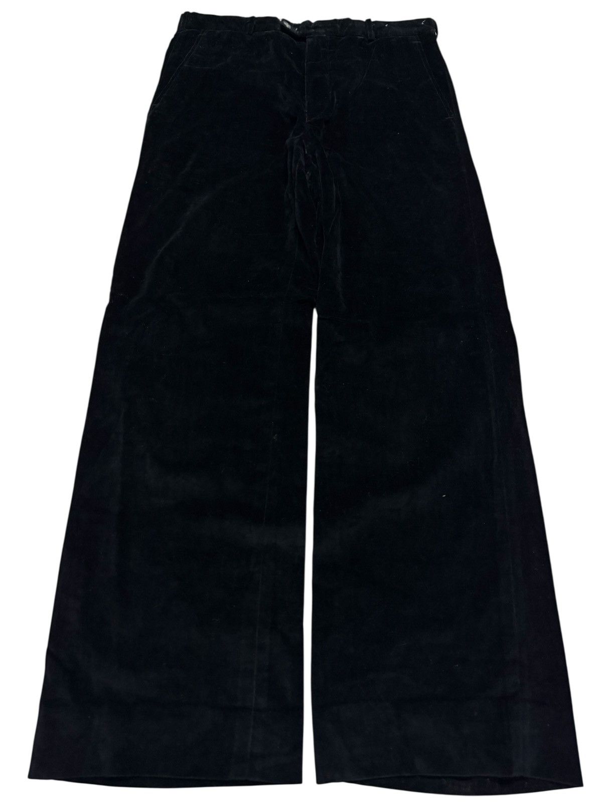 Vintage WIDE💥VINTAGE 1990s YVES SAINT LAURENT SPORTWEAR VELVET BLACK Size US 31 - 1 Thumbnail