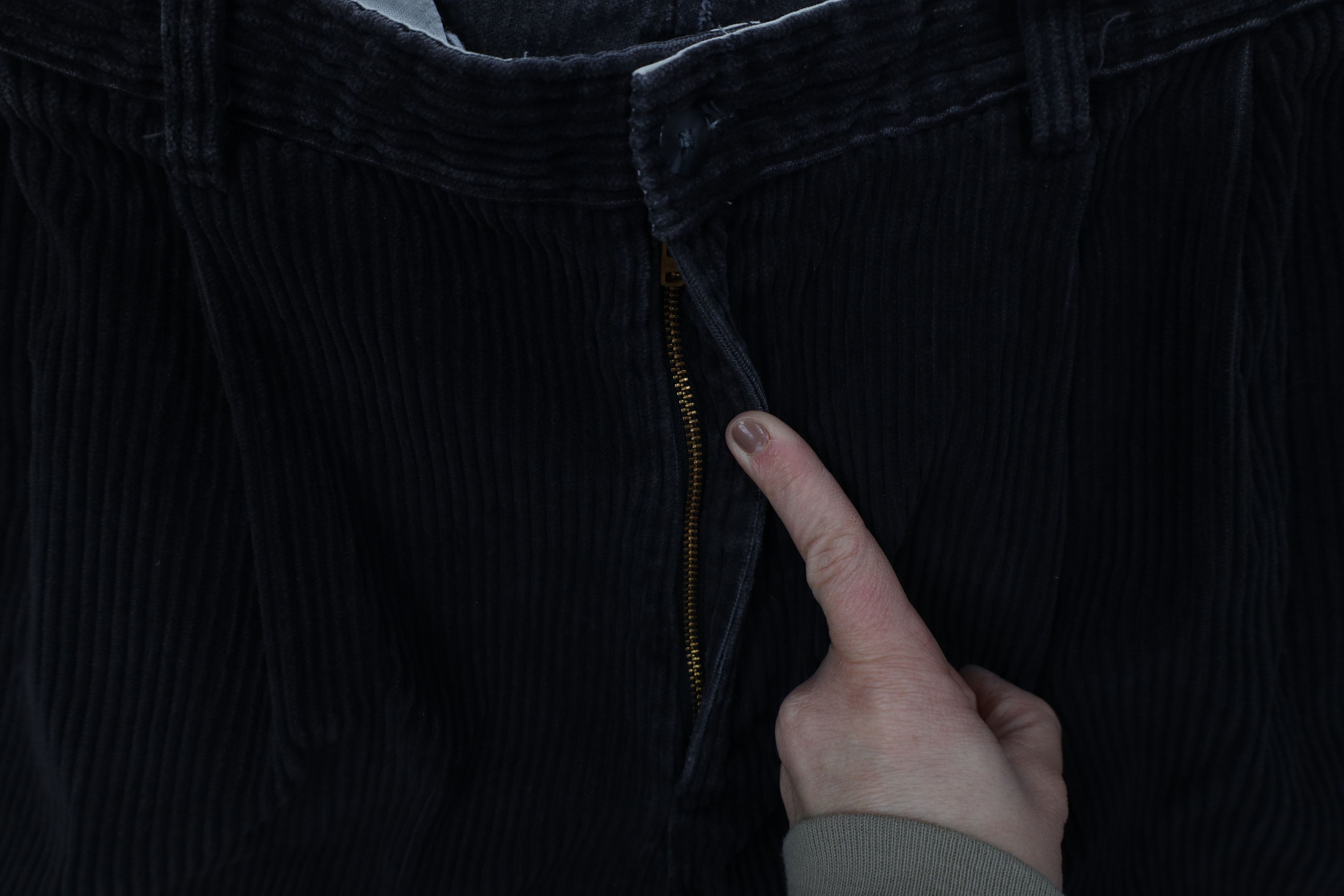 Vintage Vintage 90s Streetwear Wide Leg Corduroy Chino Pants Gray Size US 34 / EU 50 - 6 Thumbnail
