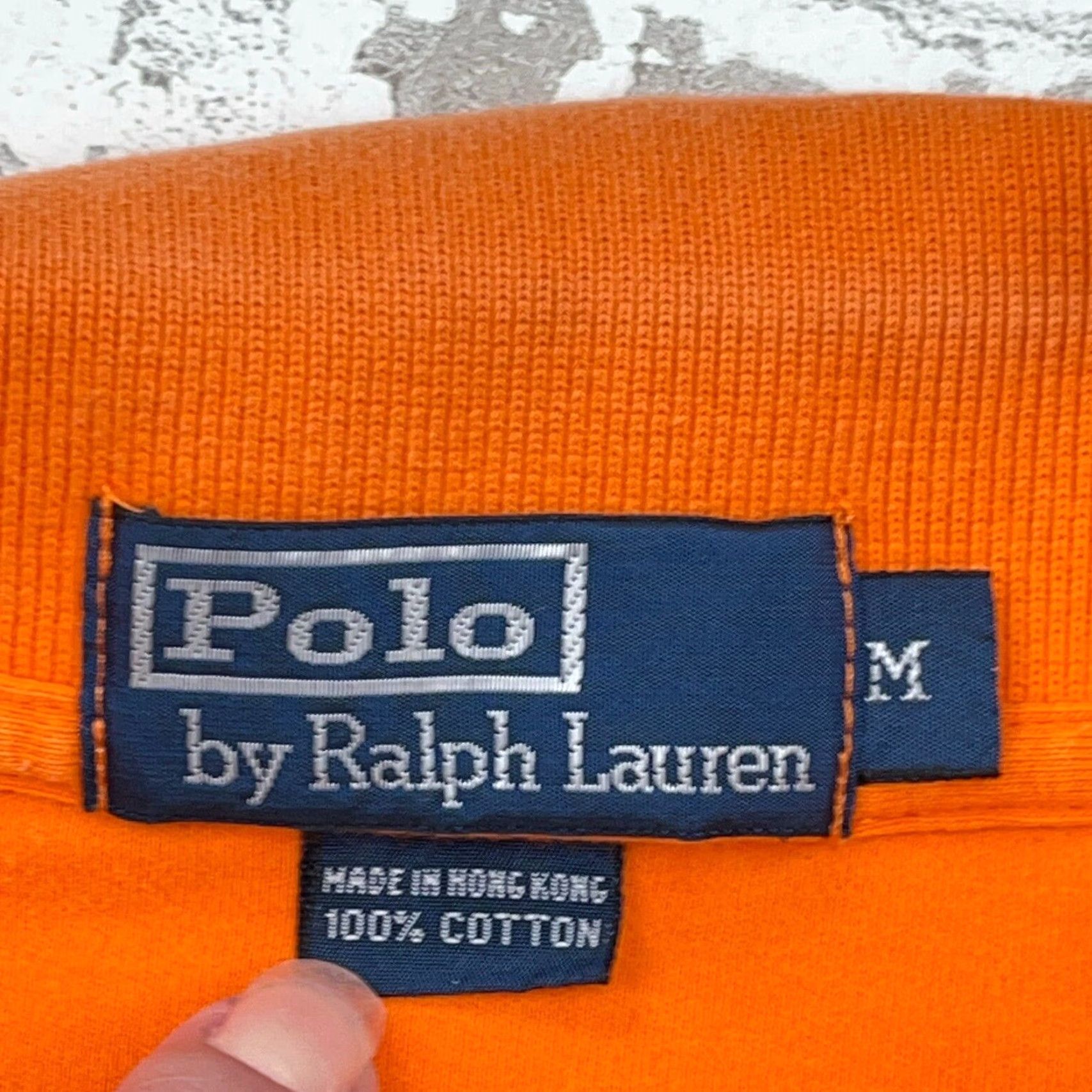 Polo Ralph Lauren VINTAGE Polo Ralph Lauren Polo Shirt Men Medium Orange Solid Logo 90s Classic Preppy Golf Pony Size US M / EU 48-50 / 2 - 6 Thumbnail