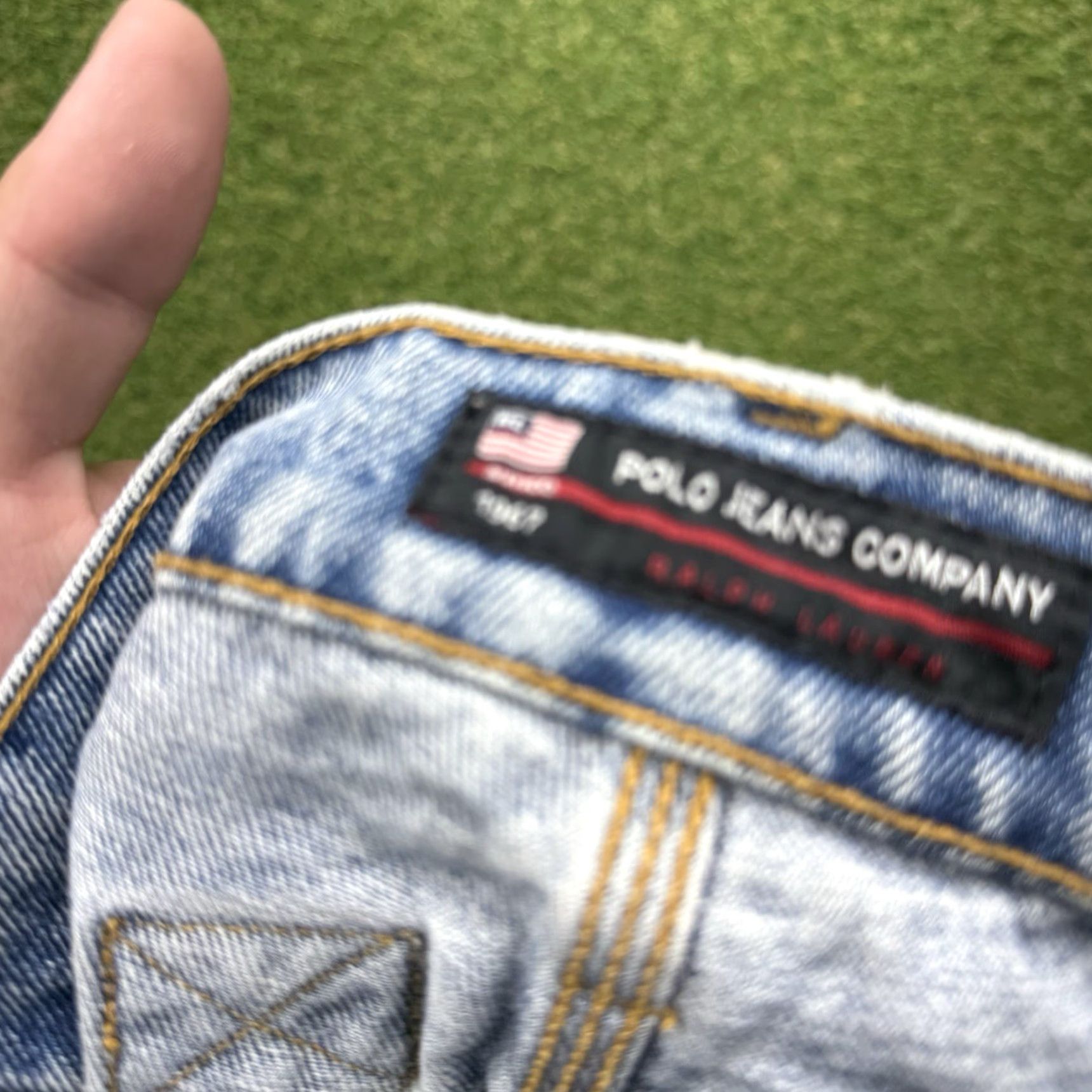 Vintage VINTAGE Polo Jeans Company Denim Shorts Mens 36 Painter Carpenter Baggy Light Wash 2000s Y2K Summer Vintage Mens Size US M / EU 48-50 / 2 - 4 Thumbnail