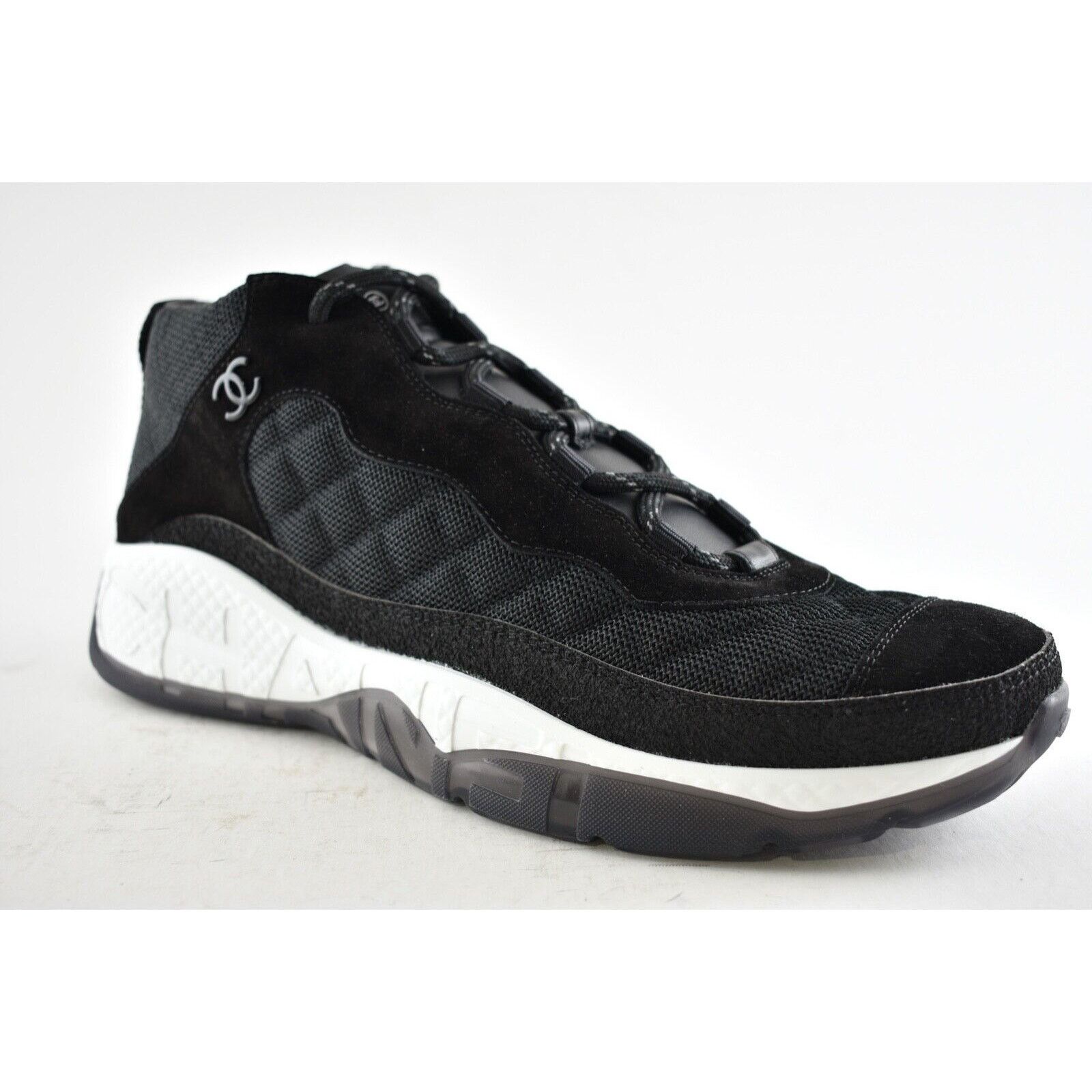 Chanel Chanel 21B Mens Logo Lace Up Mid Top Trainer Sneaker 44 11 Size US 11 / EU 44 - 3 Thumbnail