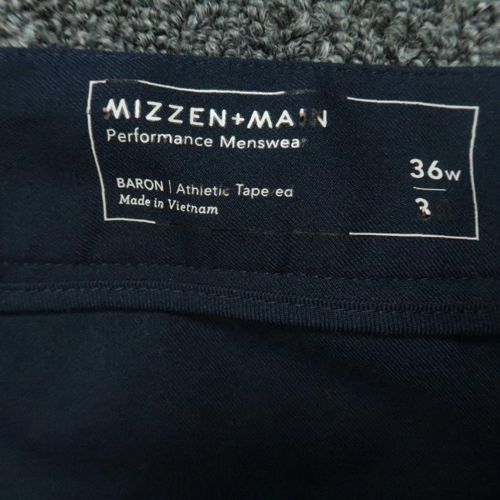 Mizzen+Main Mizzen + Main Pants Men 36x30 Blue Baron Athletic Tapered Chino Size US 36 / EU 52 - 3 Thumbnail