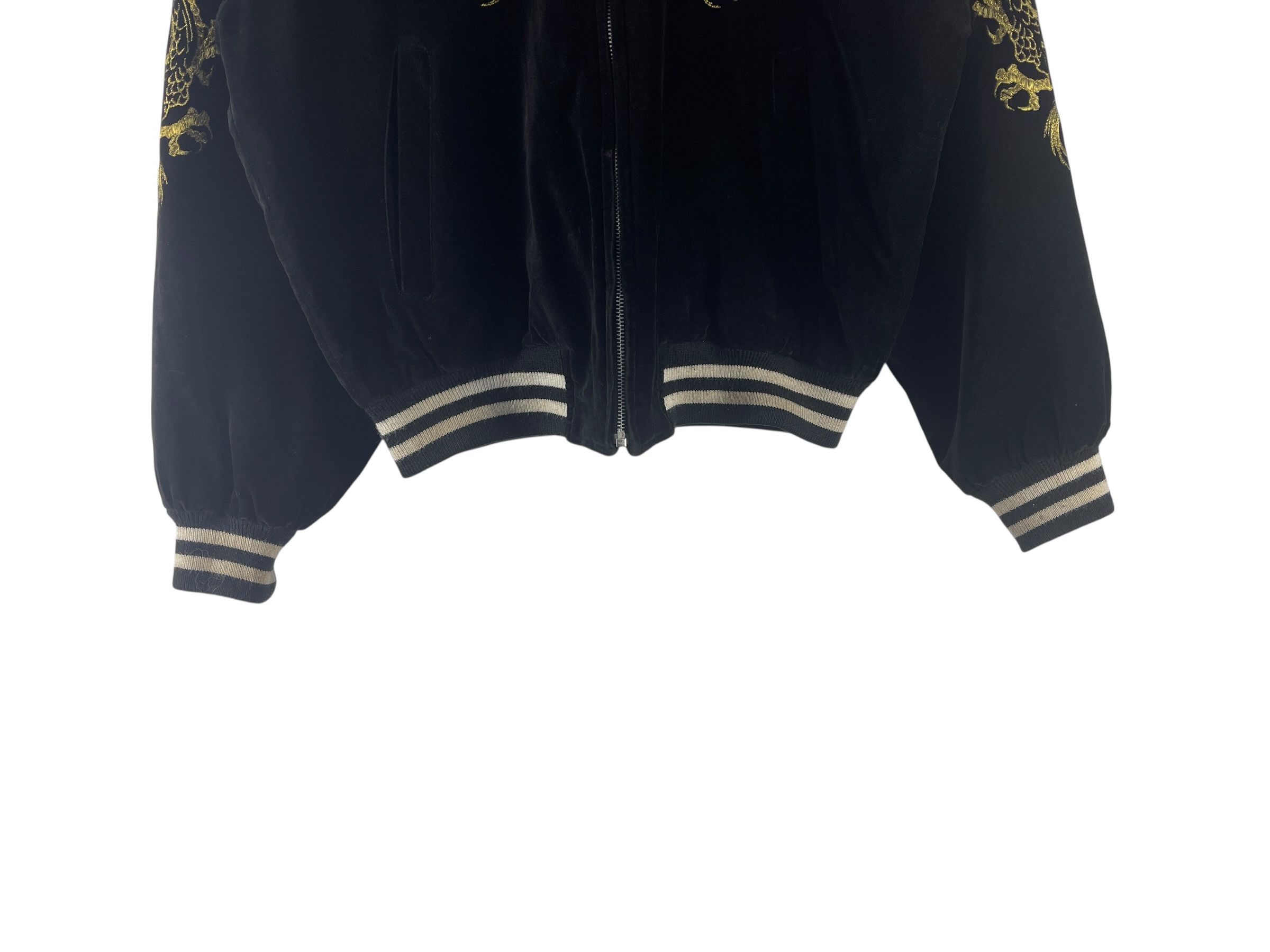Japanese Brand Vintage Hoshihime Dragon Sukajan Jacket Black Velvet Feel Size US L / EU 52-54 / 3 - 11 Thumbnail