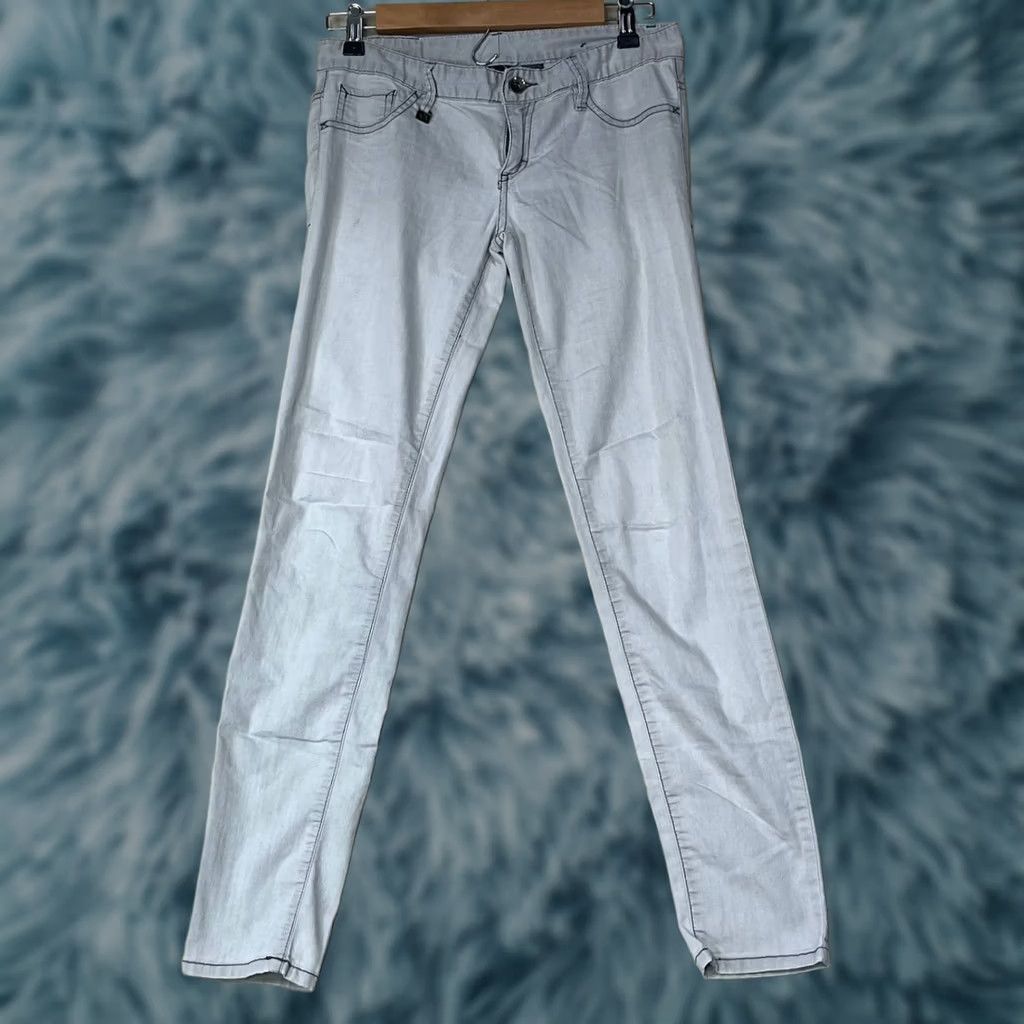 Armani Exchange Armani Exchange A/X Women Jeans Skinny Gray Size 4 Denim 5-Pocket Slimming Regular Pants Size 27" / US 4 / IT 40 - 1 Thumbnail