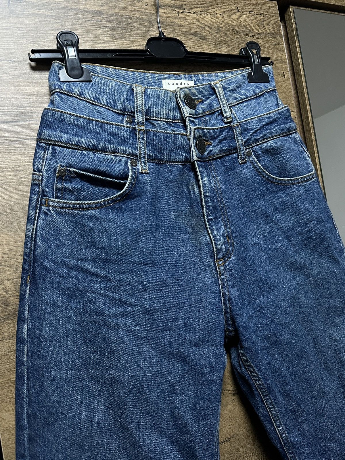 Sandro RARE! Sandro Double Waist Denim Pants Women’s Size S Size 26" / US 2 / IT 38 - 6 Thumbnail