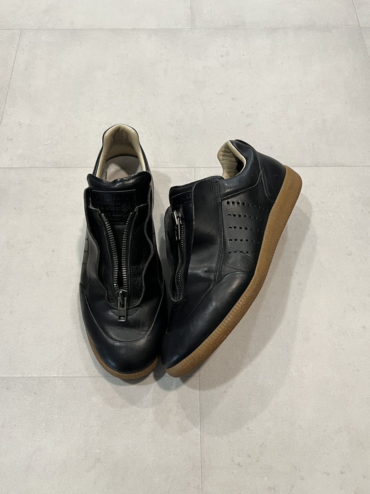 Maison Margiela 22 future black low ZIP sneaker | Grailed