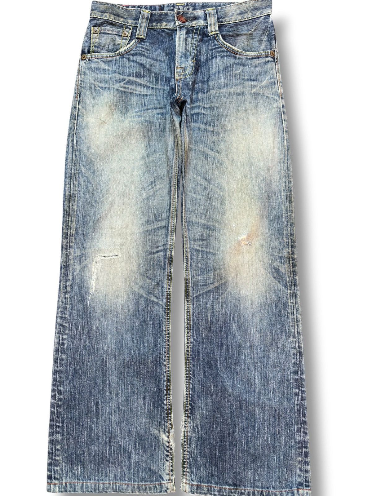 Edwin Vintage Edwin 503 Blue Trip Mudwash Grunge Distressed Denim Size US 30 / EU 46 - 1 Thumbnail