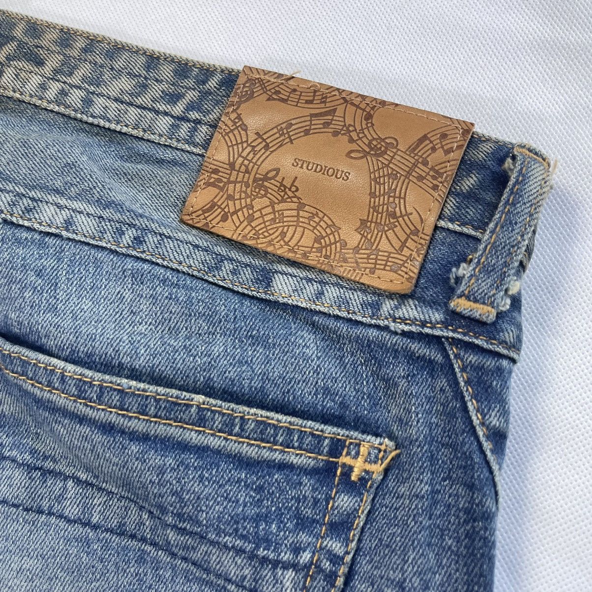 Number (N)ine Rare! Number(nine) x Studios Fades Distressed Stretch Jeans Size US 32 / EU 48 - 9 Thumbnail