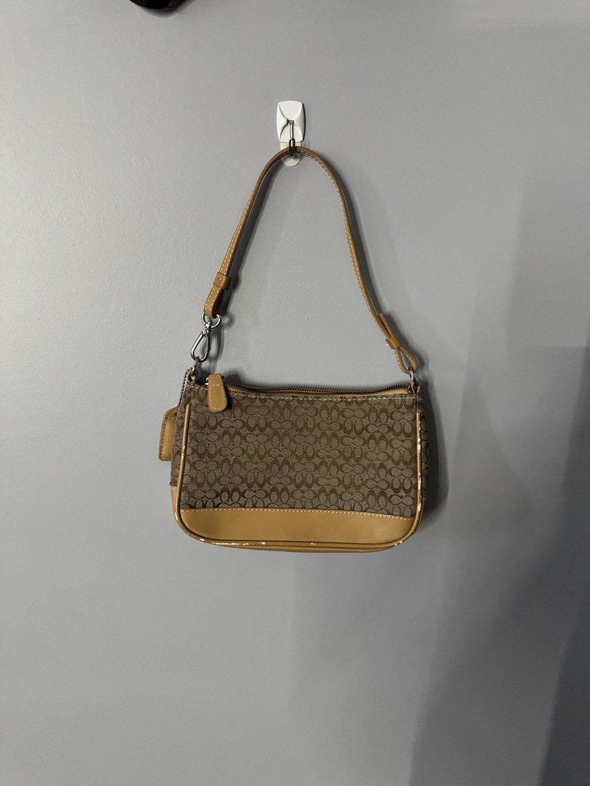 Coach Coach Signature Demi mini Pouch Hand Bag Canvas Leather Size ONE SIZE - 3 Thumbnail