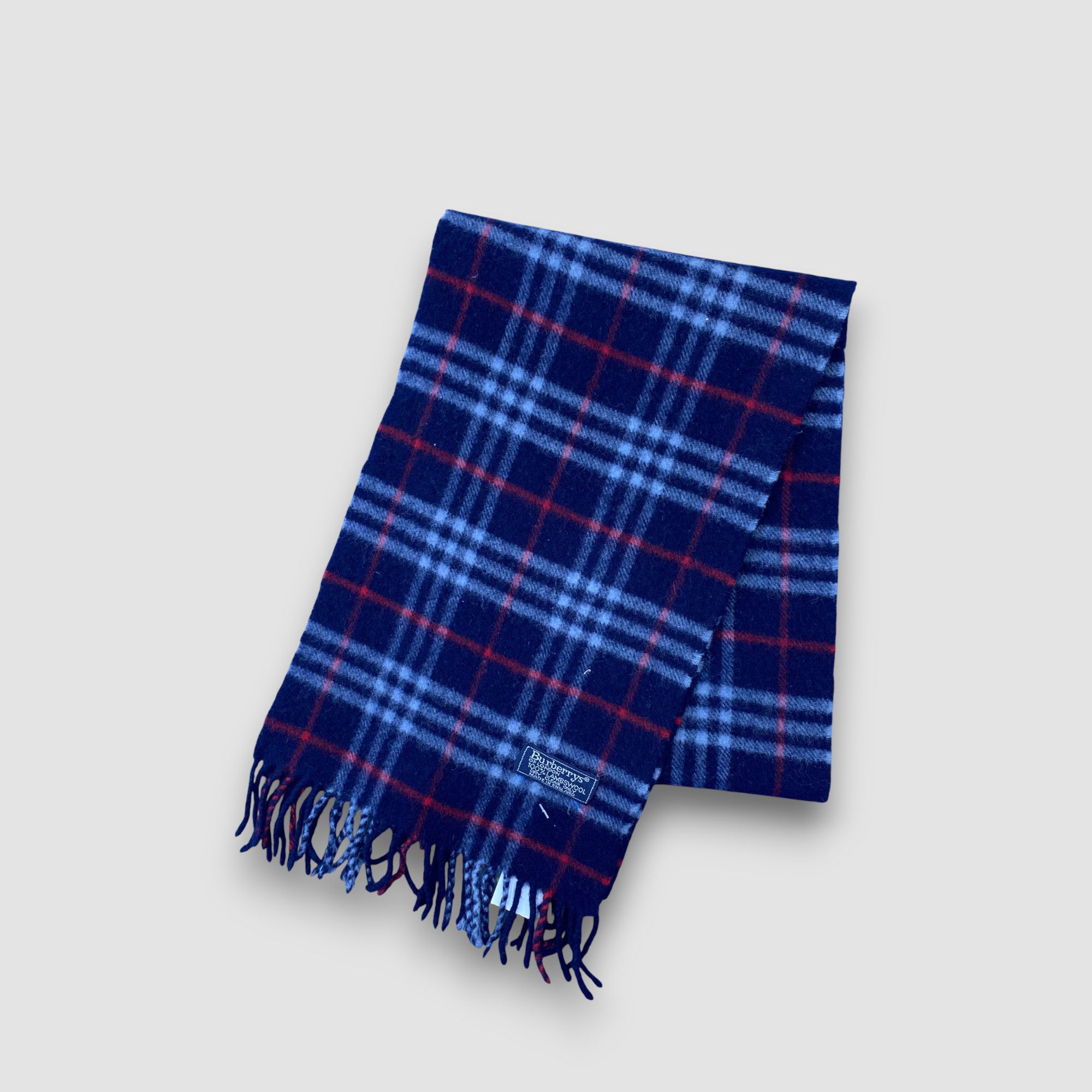 Burberry Vintage Burberry Scarf Muffler Wool Winter Fringe Scarves Size ONE SIZE - 3 Thumbnail