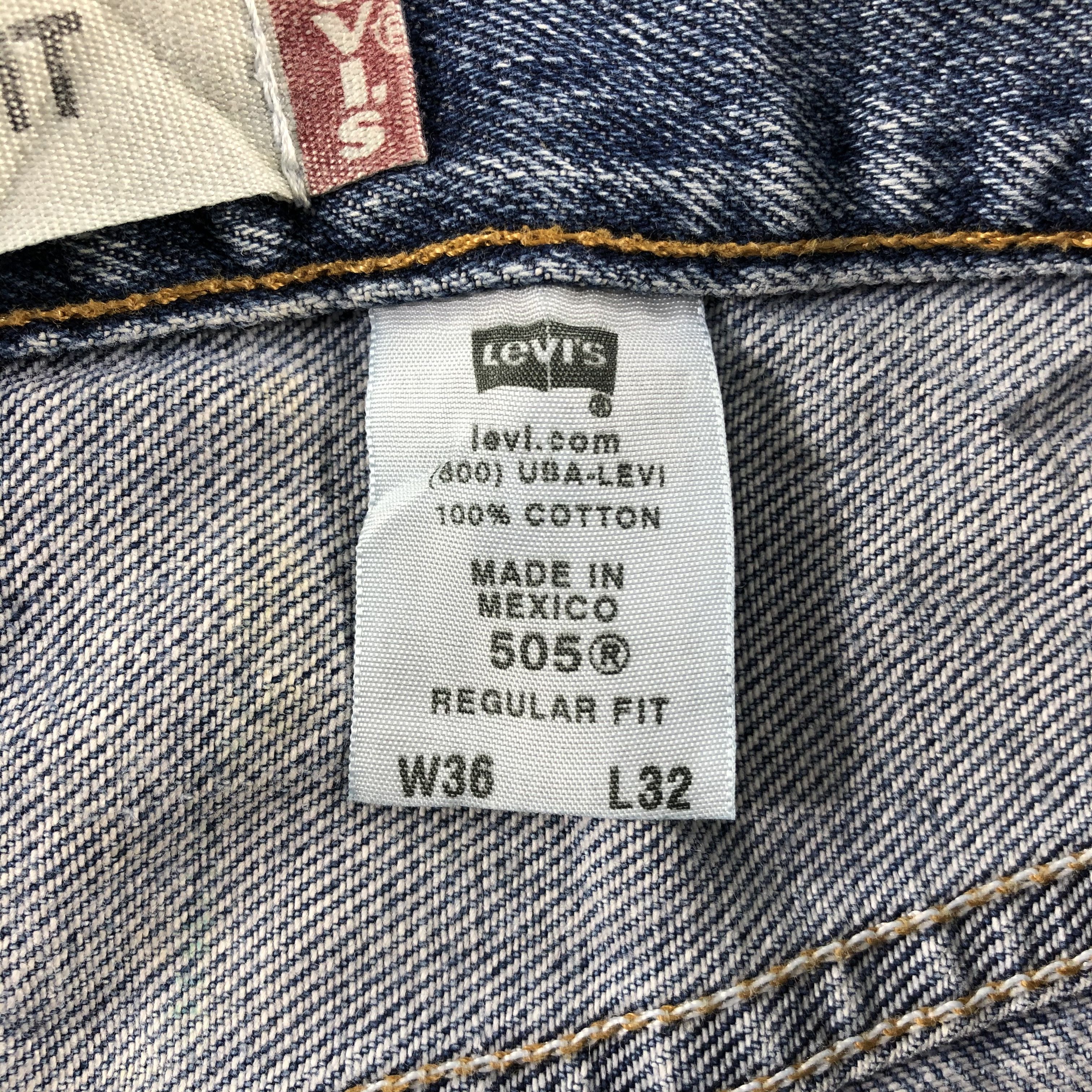 Levi's Vintage Blue Wash Levis 505 Jeans-J2505 Size US 36 / EU 52 - 17 Thumbnail
