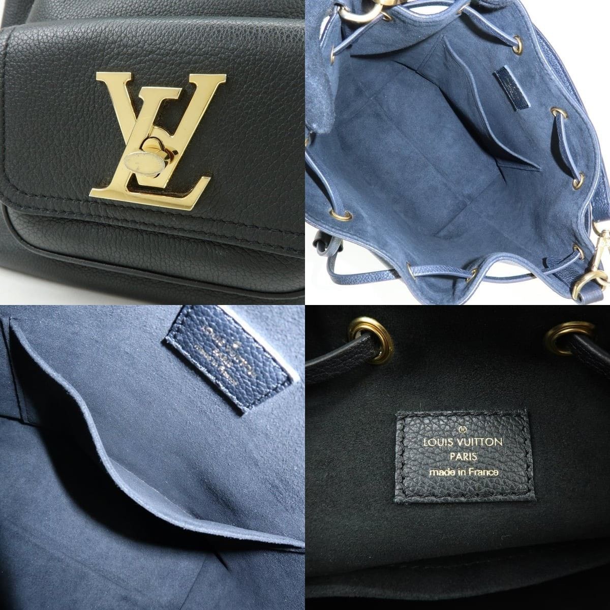 Louis Vuitton Louis Vuitton Lockme Bucket NV Calfskin Bucket Bag Black Size ONE SIZE - 7 Thumbnail