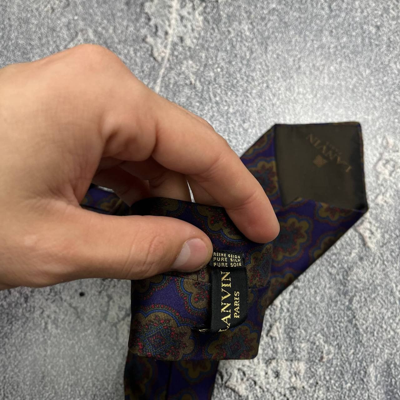 Lanvin Lanvin Paris Men's Floral Bron Tie 100% SILK Made in France Size ONE SIZE - 3 Thumbnail