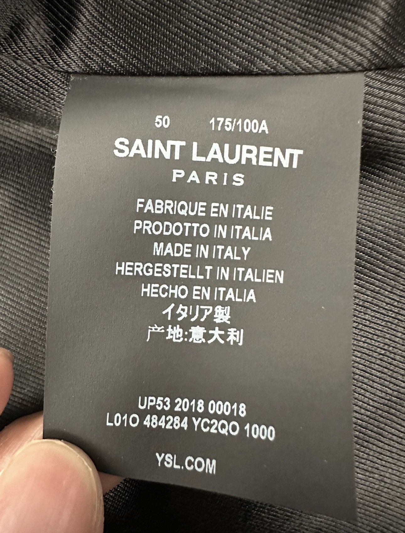 Saint Laurent Paris Saint Laurent Paris L01 Sz.50 Size US M / EU 48-50 / 2 - 7 Thumbnail