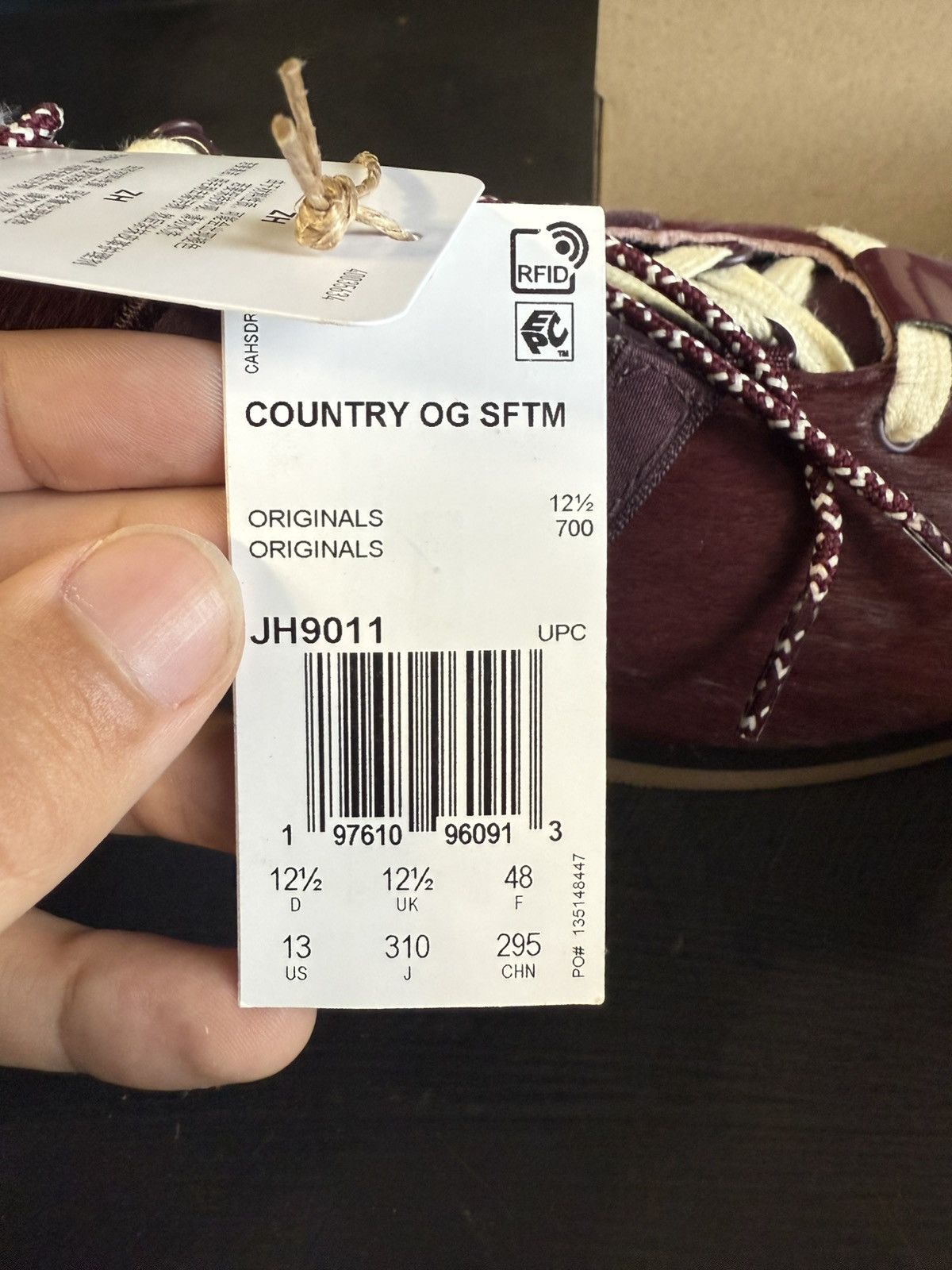 Adidas × Song For The Mute Adidas Song for the Mute x Country OG Maroon JH9011 Size US 13 / EU 46 - 4 Thumbnail
