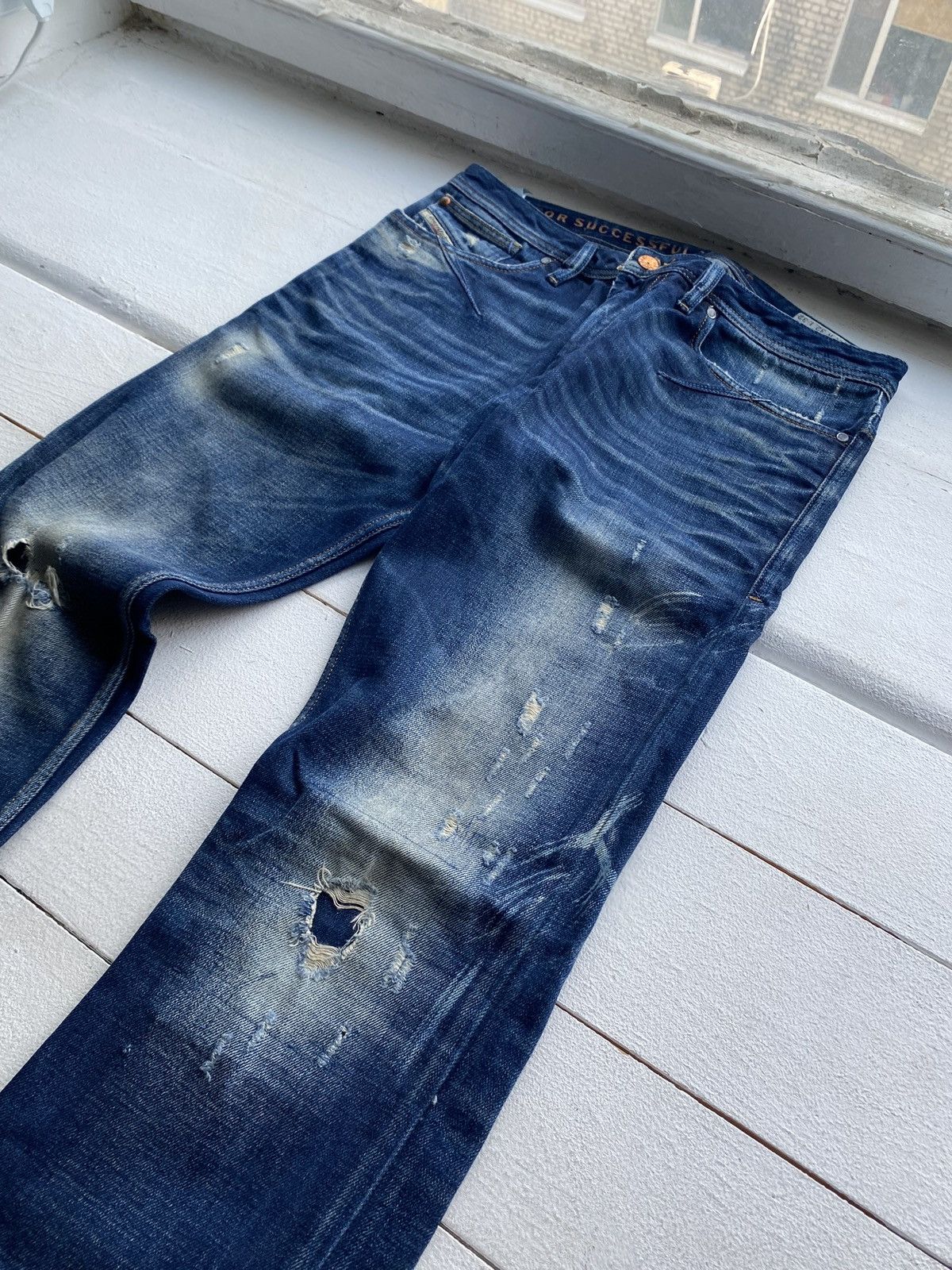 Diesel × Vintage 🔥Opium Diesel Punk Mens Gothic Emo Distressed Jeans Rare Size US 32 / EU 48 - 12 Thumbnail