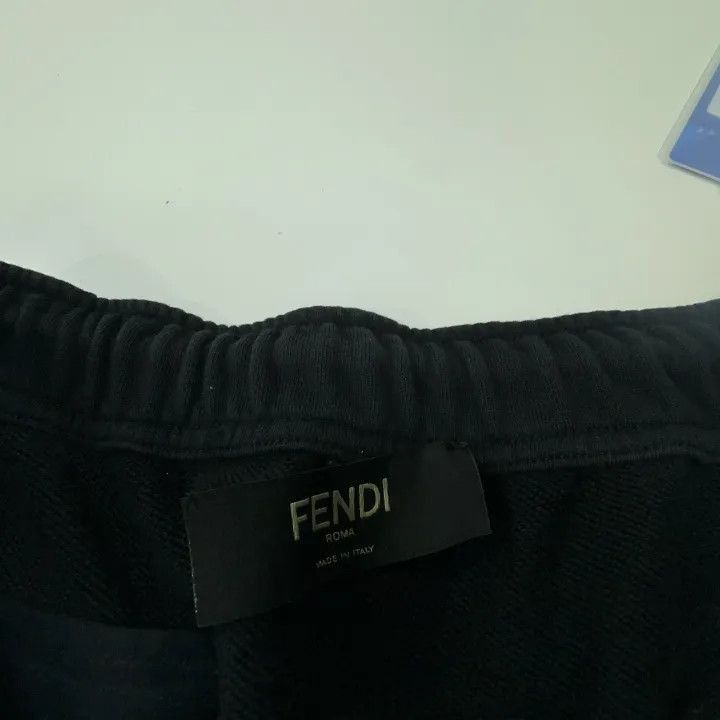 Fendi Fendi Logo Black Sports Pants for Men -2508 Size US 44 / EU 60 - 1 Thumbnail