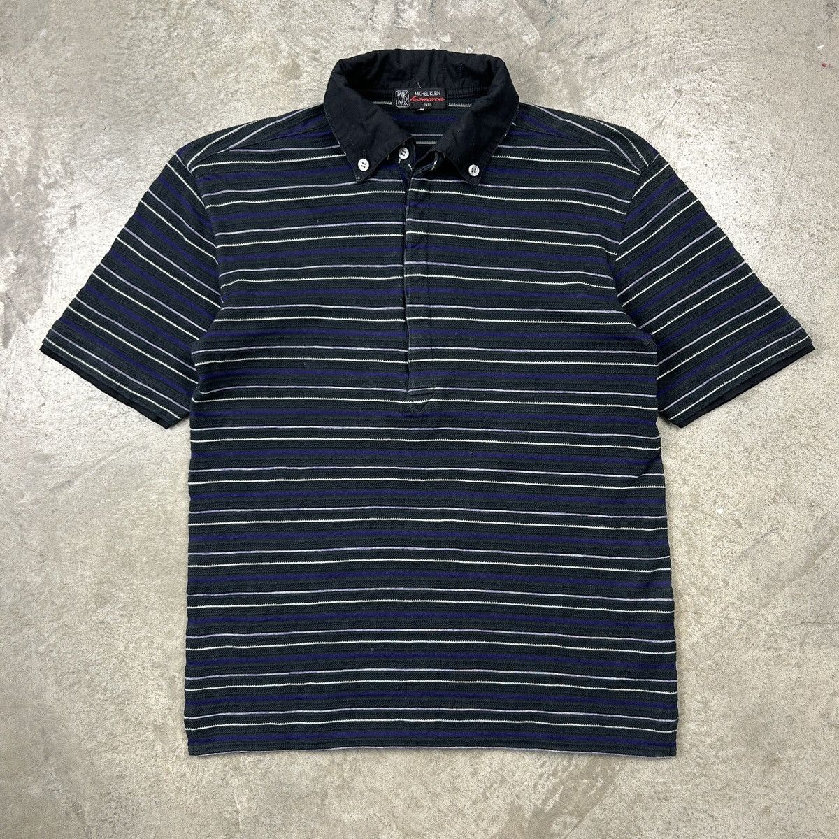 Japanese Brand × Michel Klein × Vintage Michel Klein Homme Paris - Striped Polo Size US S / EU 44-46 / 1 - 11 Thumbnail