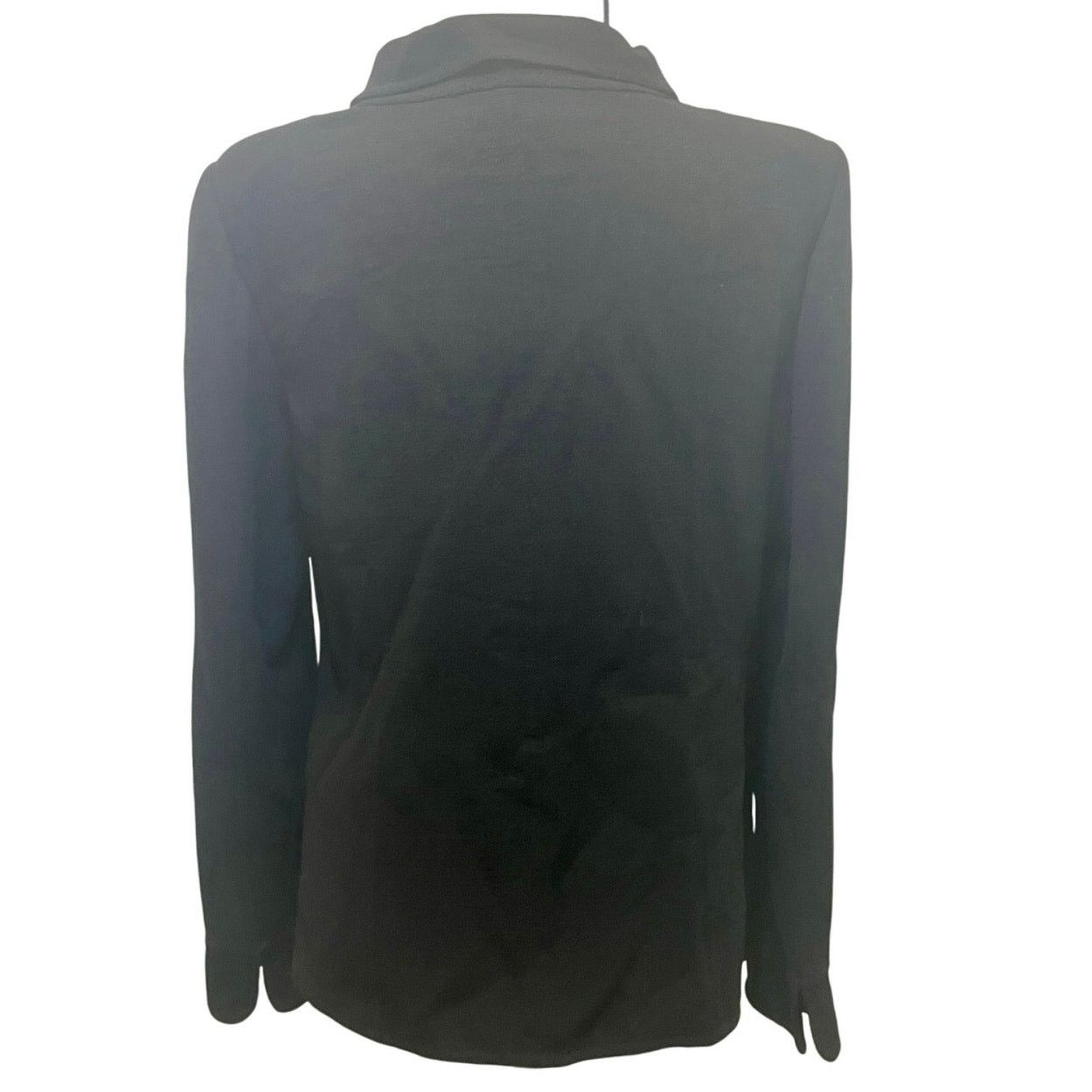 Oscar De La Renta 90’s OSCAR DE LA RENTA BLAZER SILK ZIP UP BLACK SZ 12 GOTH Size XL / US 12-14 / IT 48-50 - 8 Thumbnail