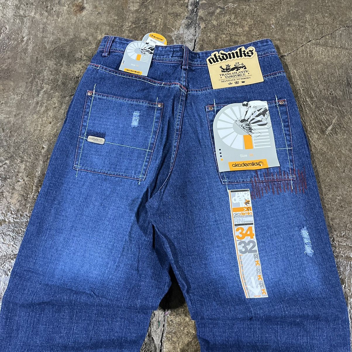 Akademiks × Vintage Crazy Vintage Y2K Baggy Jeans Faded JNCO Skater Wide Leg Size US 34 / EU 50 - 4 Thumbnail