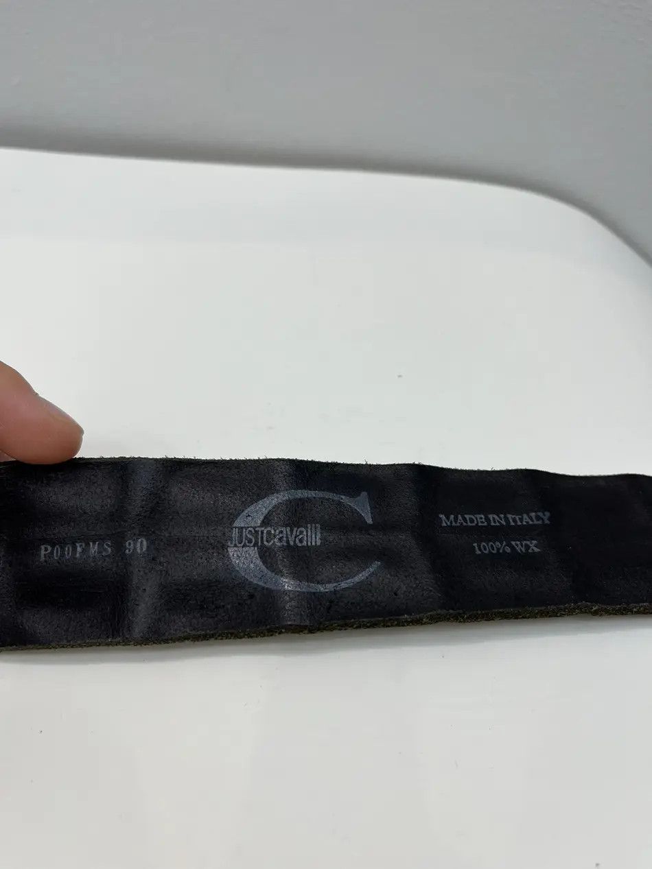 Just Cavalli Vintage Just Cavalli Crocodile Style Leather Belt Size 34 - 5 Thumbnail
