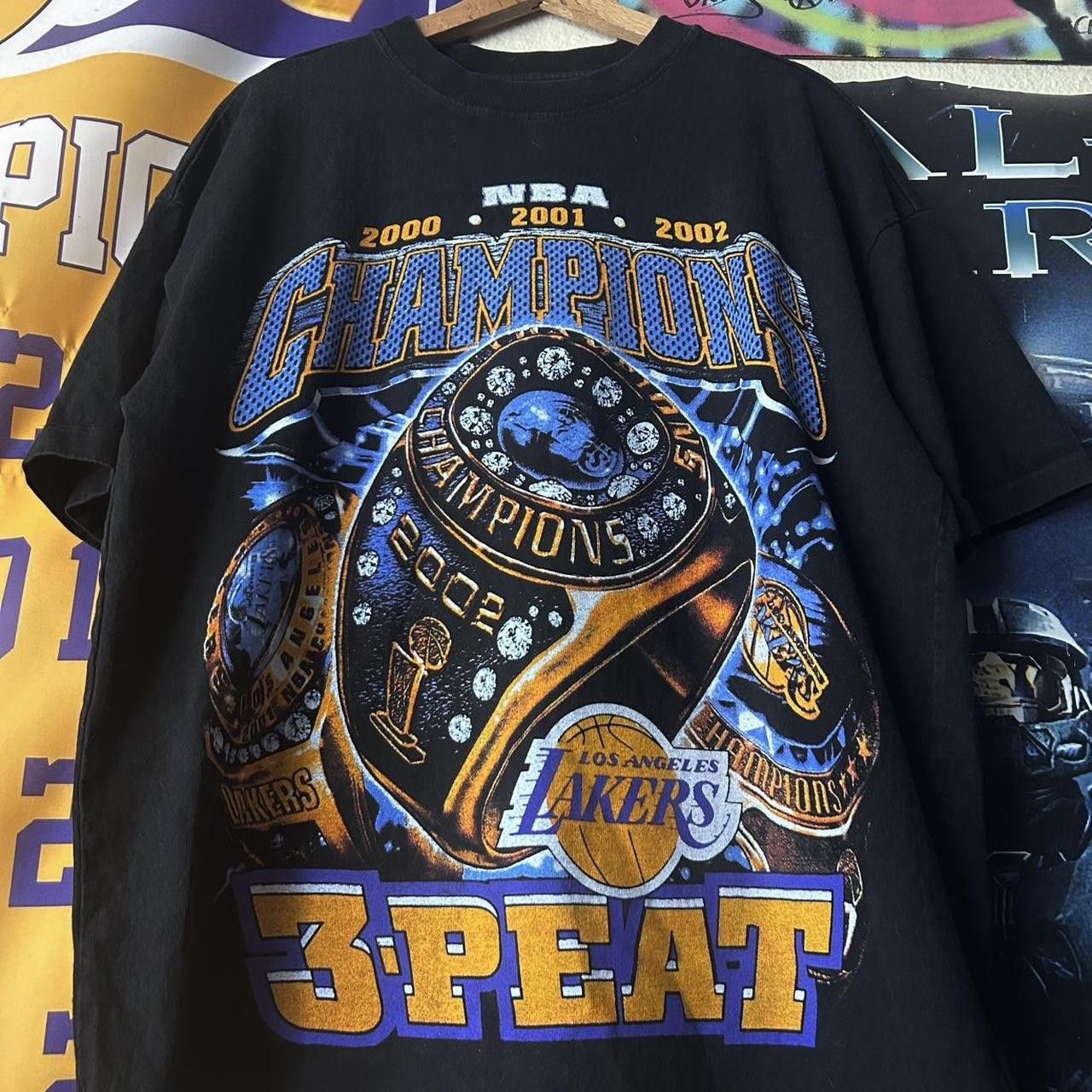 Sergio Calabasas 2002 NBA Champions LA Lakers 3-Peat Basketball Shirt Size US L / EU 52-54 / 3 - 2 Thumbnail