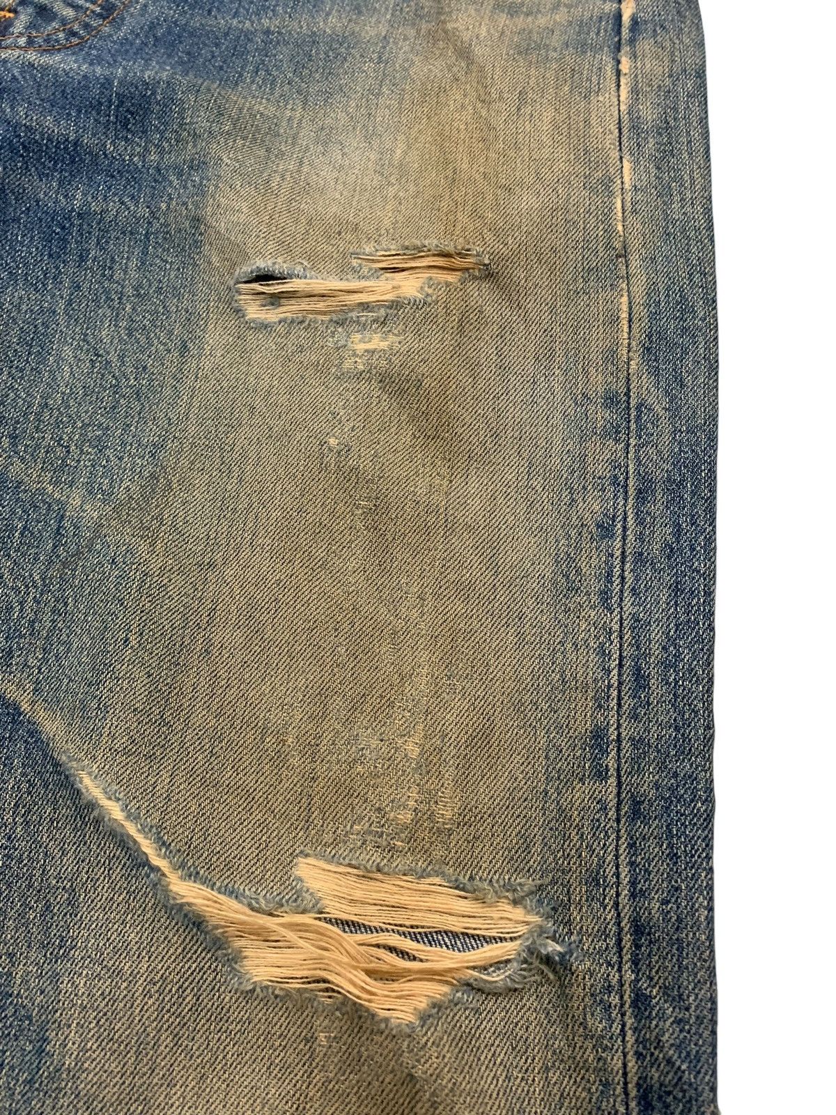 Levi's Vintage Levis UK Made Mud Wash Distressed Denim Pant (AC11) Size US 29 - 6 Thumbnail