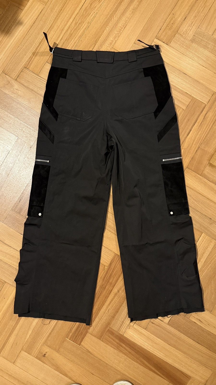 CMMAWEAR CMMAWEAR Black Snapped Hem Cargo Pants Size US 36 / EU 52 - 2 Thumbnail
