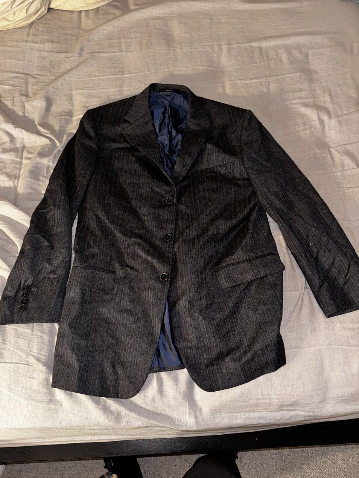 Z Zegna Z Zegna Charcoal Pinstripe Wool Suit – 2-Piece 54R / 44R US Size 44R - 1 Thumbnail