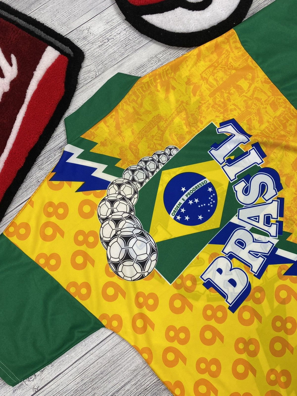 Vintage Vintage Faspen Brasil football soccer jersey Size US XL / EU 56 / 4 - 8 Thumbnail