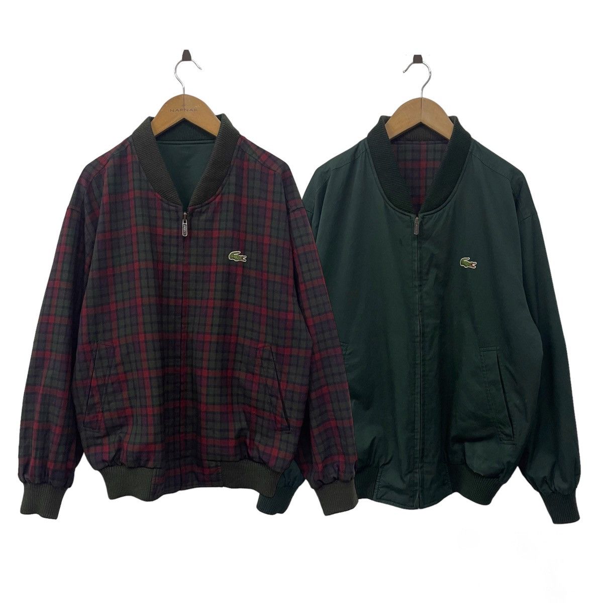 Lacoste × Vintage Vintage Lacoste Reversible Bomber Jacket Size US L / EU 52-54 / 3 - 1 Thumbnail