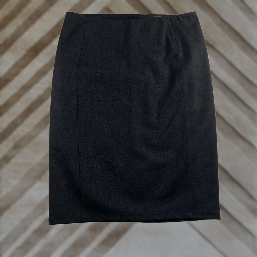Vintage Liverpool Los Angeles Pencil Skirt High Waist Grey Tweed Knit Size 12 XM6023NF Size 34" / US 12 / IT 48 - 1 Thumbnail