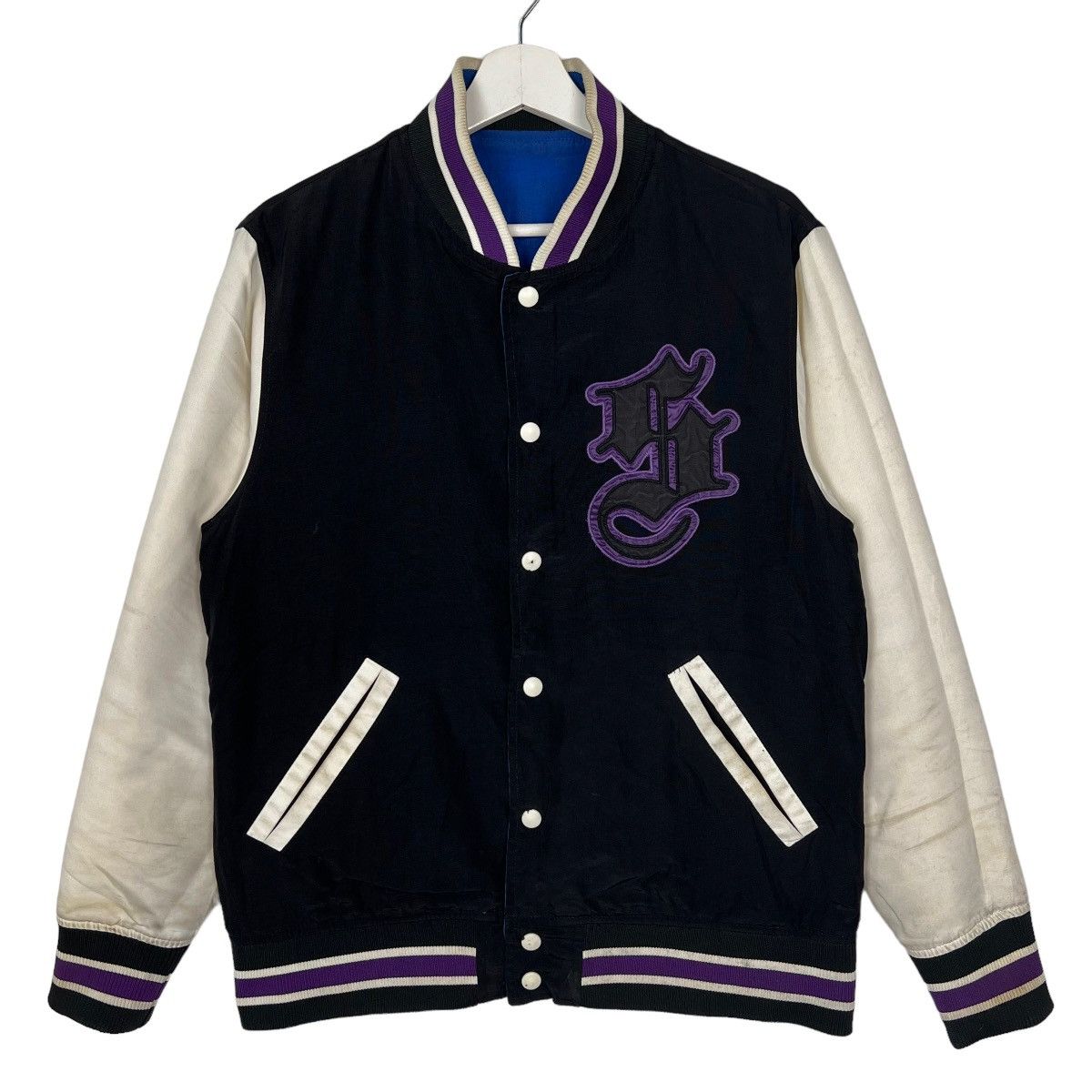 Japanese Brand 🔥 ILLS REVERSIBLE BOMBER JACKET Size US S / EU 44-46 / 1 - 1 Thumbnail