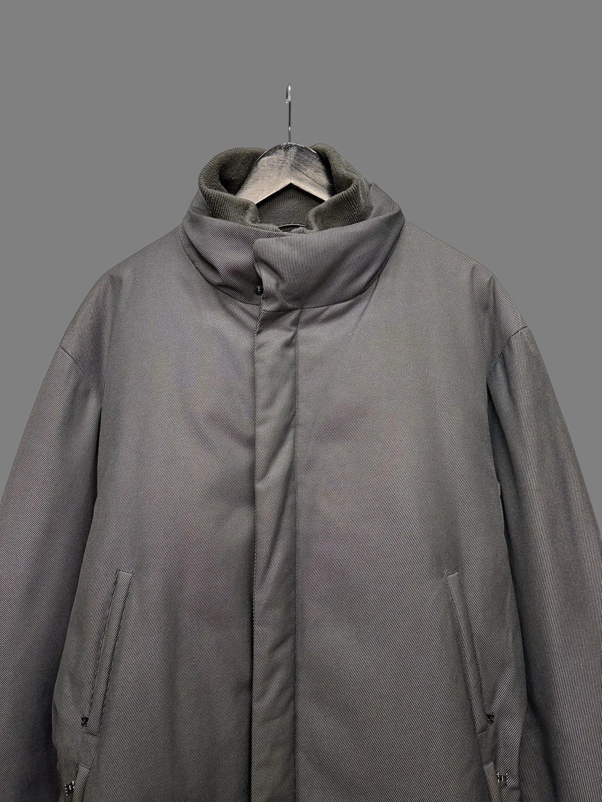 Allsaints Husky Grey Quilted Long Jacket British Country Classic Style Size US L / EU 52-54 / 3 - 3 Thumbnail