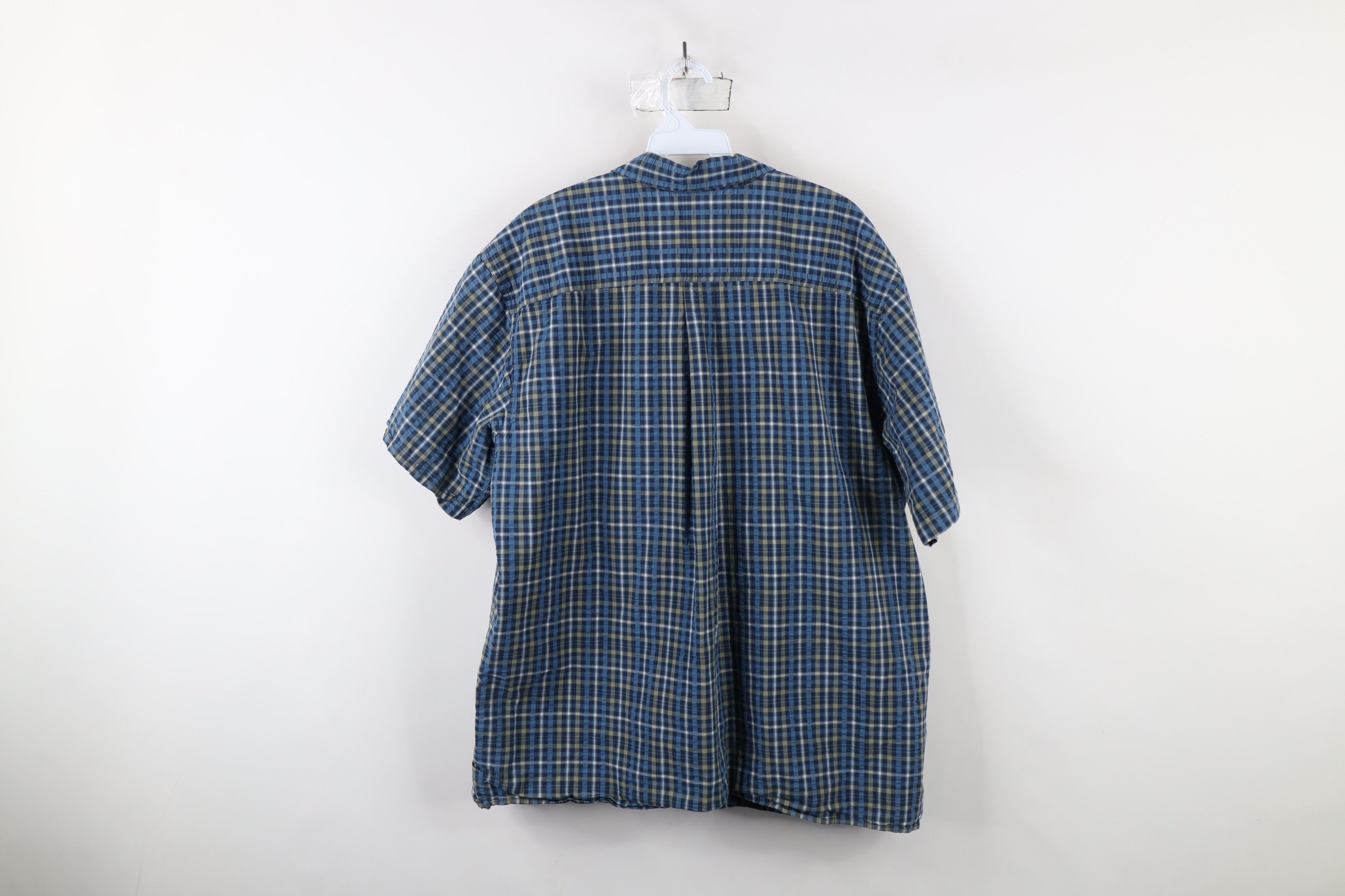 L.L. Bean × Vintage Vintage LL Bean Seersucker Short Sleeve Button Shirt Size US L / EU 52-54 / 3 - 8 Thumbnail