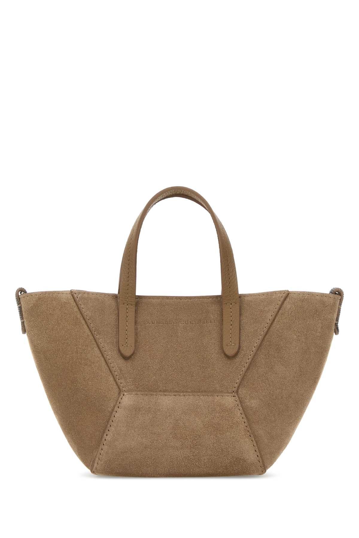 Brunello Cucinelli Biscuit Suede Handbag Size ONE SIZE - 1 Thumbnail