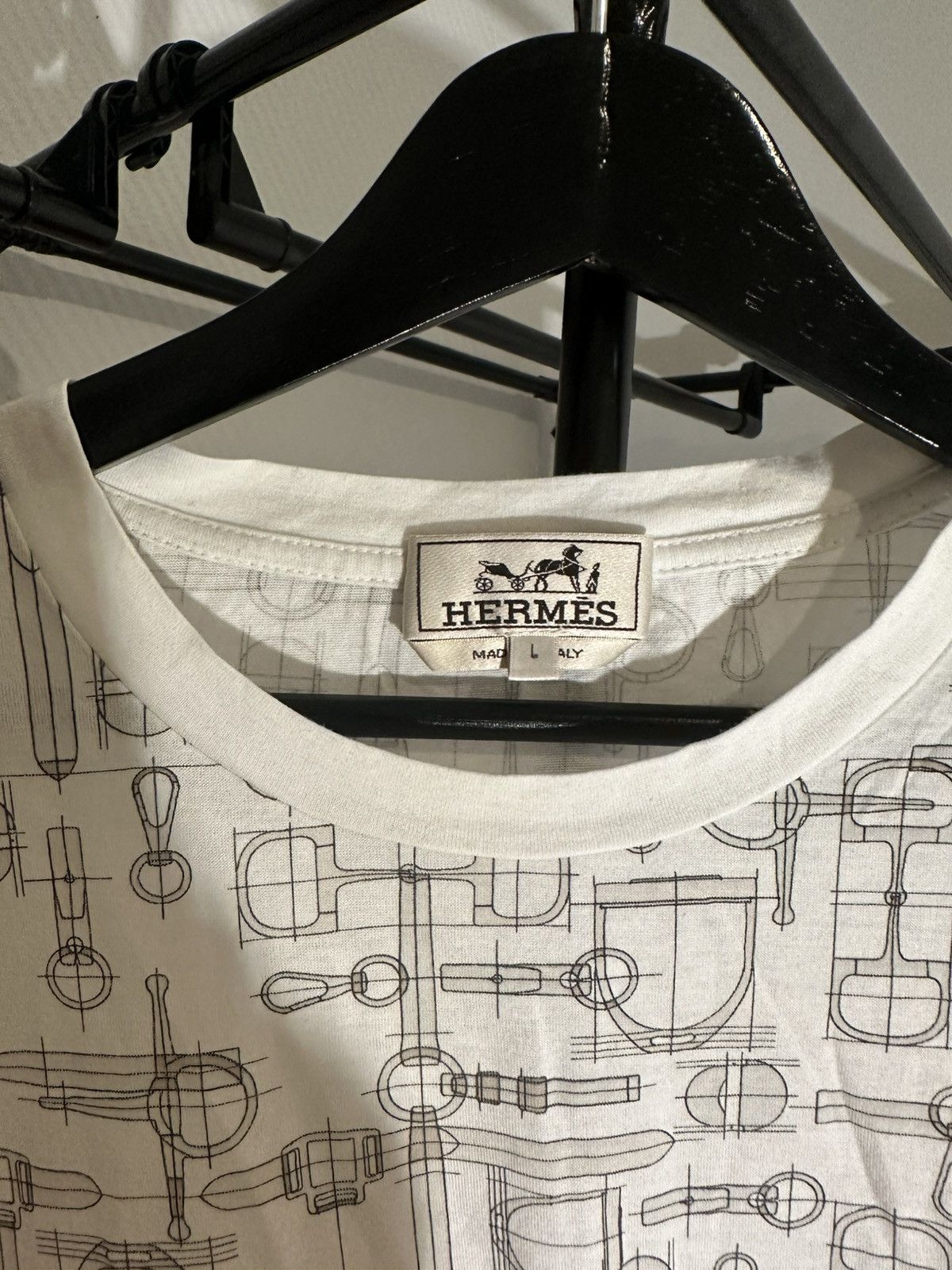 Hermes Hermès Equestrian Bits All-Over Print T-shirt L, Italy—Rare Size US L / EU 52-54 / 3 - 2 Thumbnail