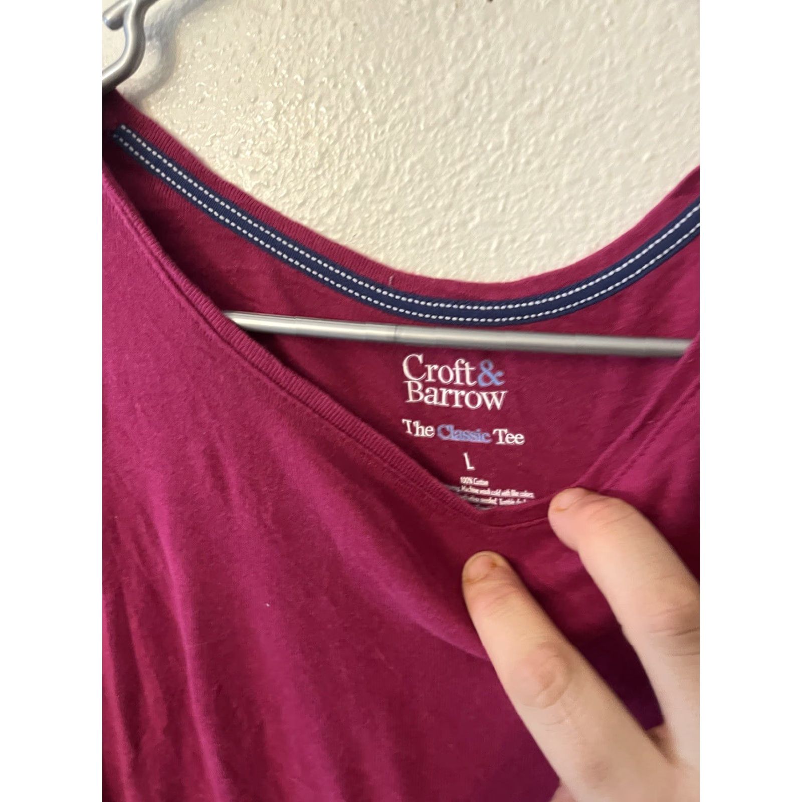 Croft & Barrow Croft & Barrow T-Shirt Purple Crew Neck Short Sleeve The Classic Tee Size L Women Casual Top Size L / US 10 / IT 46 - 2 Thumbnail