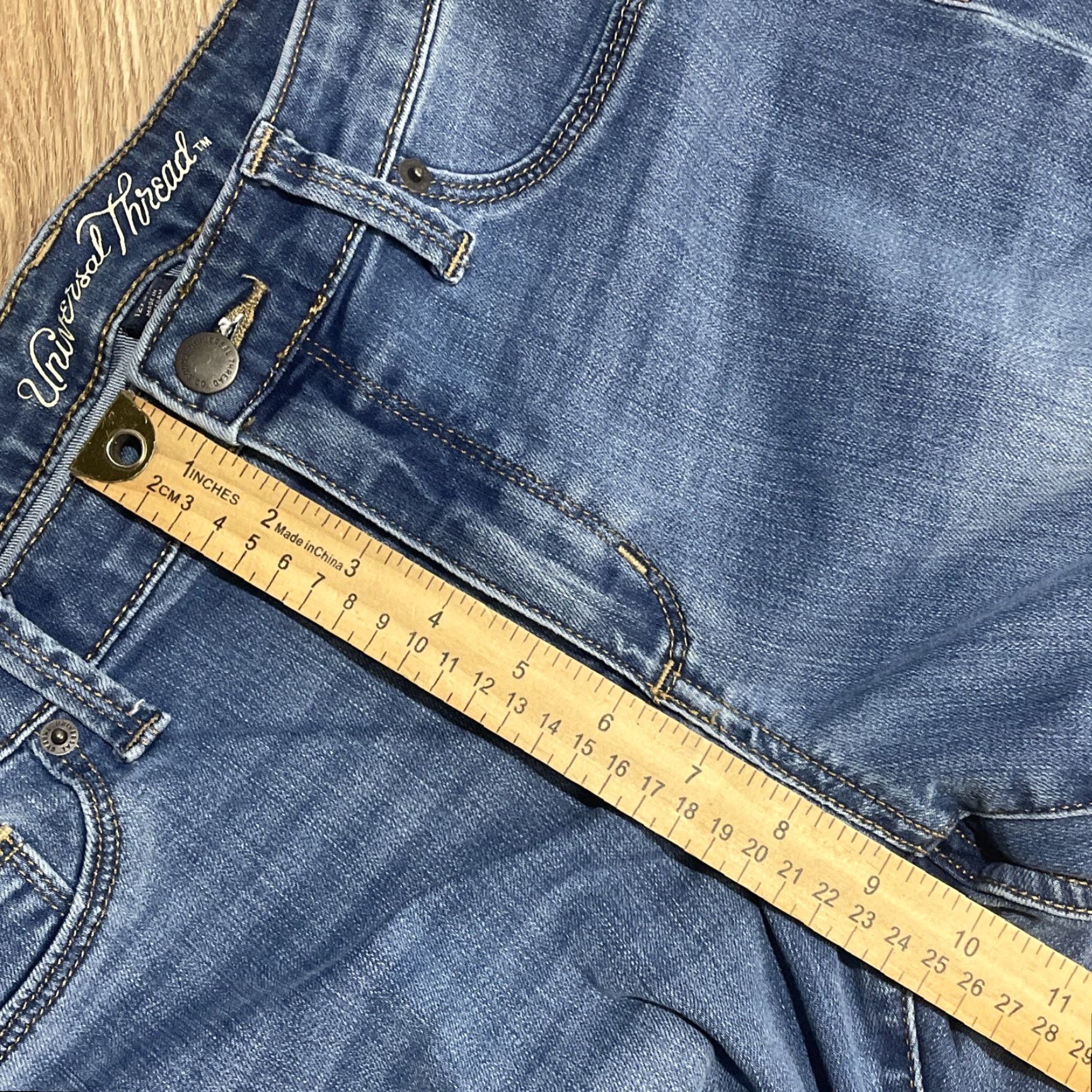 Vintage VINTAGE Universal Thread Blue Skinny Stretch Jeans Womens 12/31S Size 34" / US 12 / IT 48 - 6 Thumbnail
