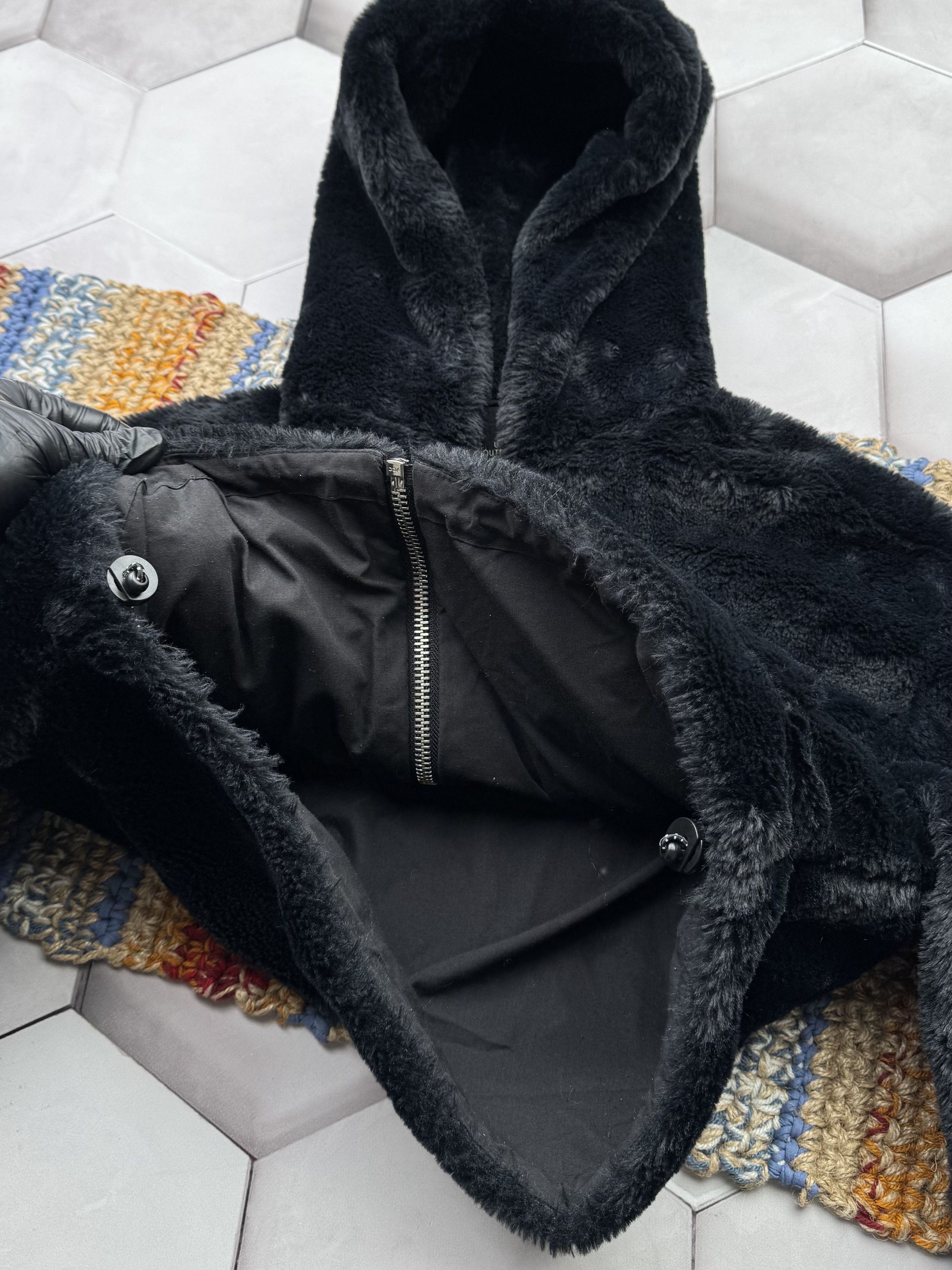 Vintage Vintage Cropped Faux Fur Hooded Jacket (E4) Size M / US 6-8 / IT 42-44 - 4 Thumbnail