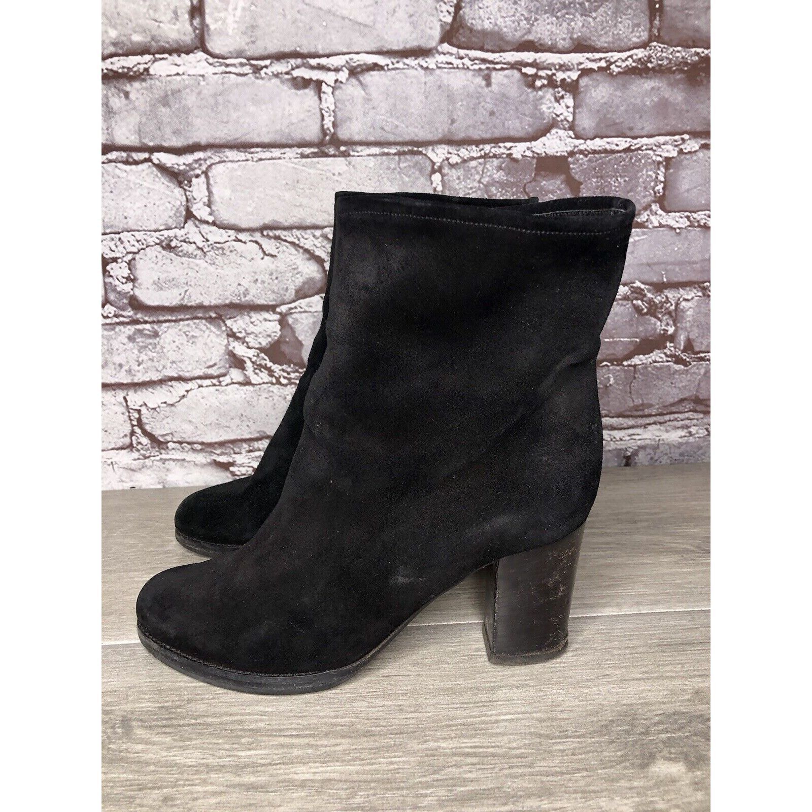 Jil Sander Jil Sander Black Suede Leather Pull On Heel Booties Boots Wo Size US 5 / IT 35 - 6 Thumbnail
