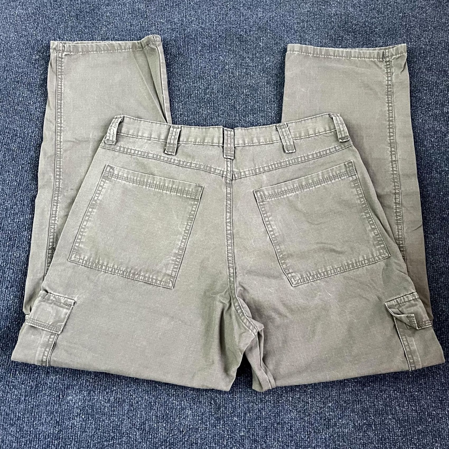 Wrangler Wrangler Mens Cargo Pants 36x32 Gray Ripstop Straight Leg Workwear Casual Size US 36 / EU 52 - 2 Thumbnail