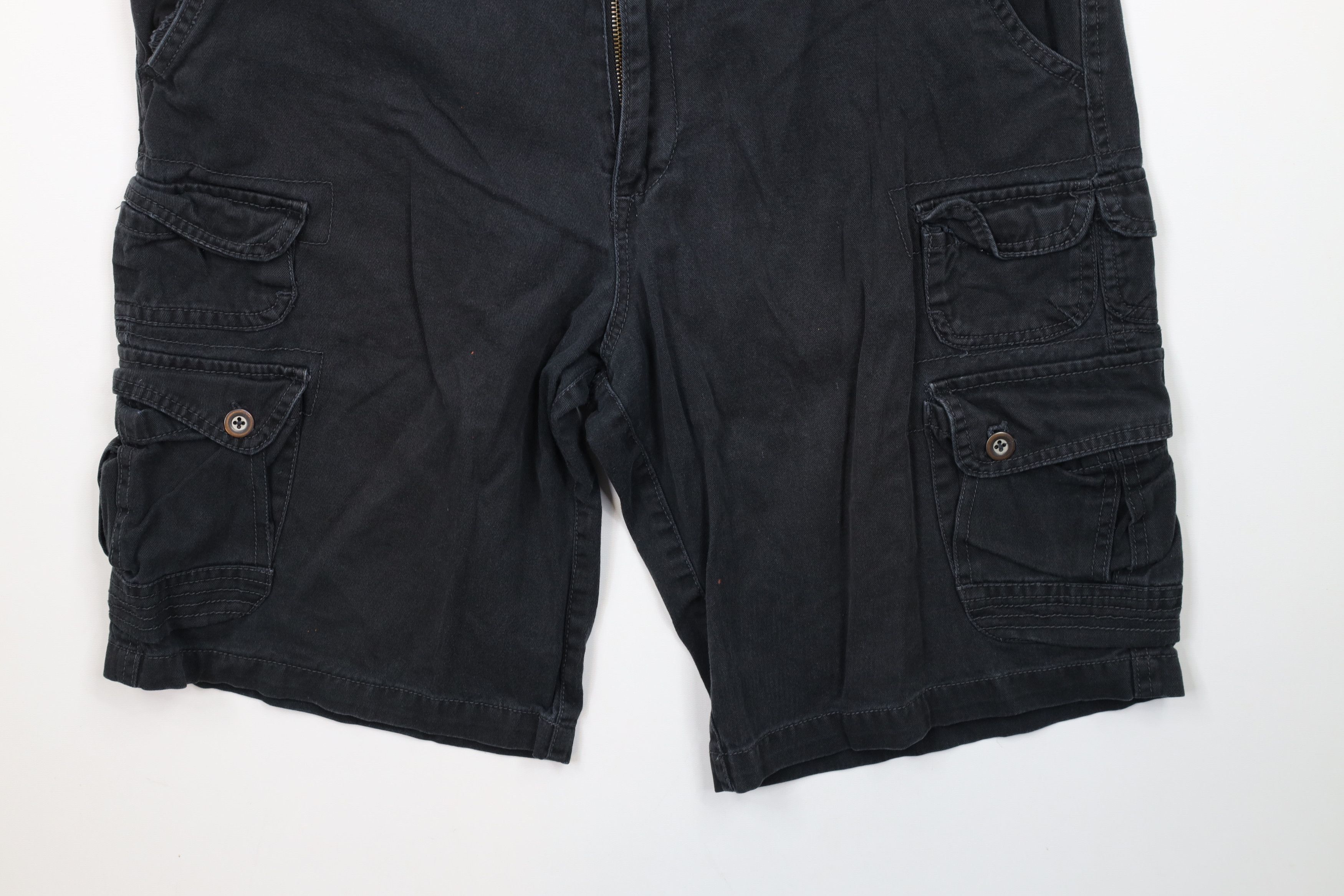 Ocean Pacific × Vintage Vintage 90s Y2K Ocean Pacific OP Cargo Shorts Black Cotton Size US 34 / EU 50 - 4 Thumbnail