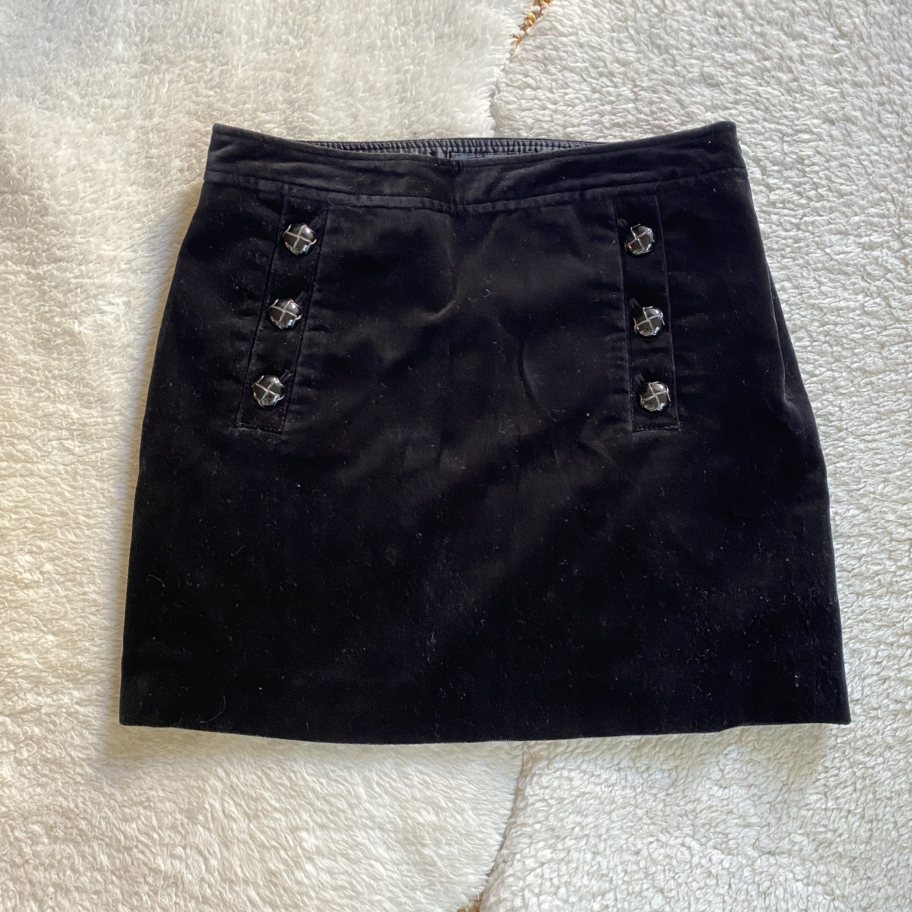Banana Republic Banana Republic Black Velvet Velour Mini Skirt Size 26" / US 2 / IT 38 - 11 Thumbnail