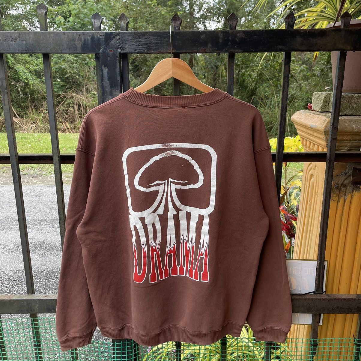 Vintage 🔥Vintage 90s Drama Big Logo USA Made Distress Sweatshirts Size US M / EU 48-50 / 2 - 1 Thumbnail