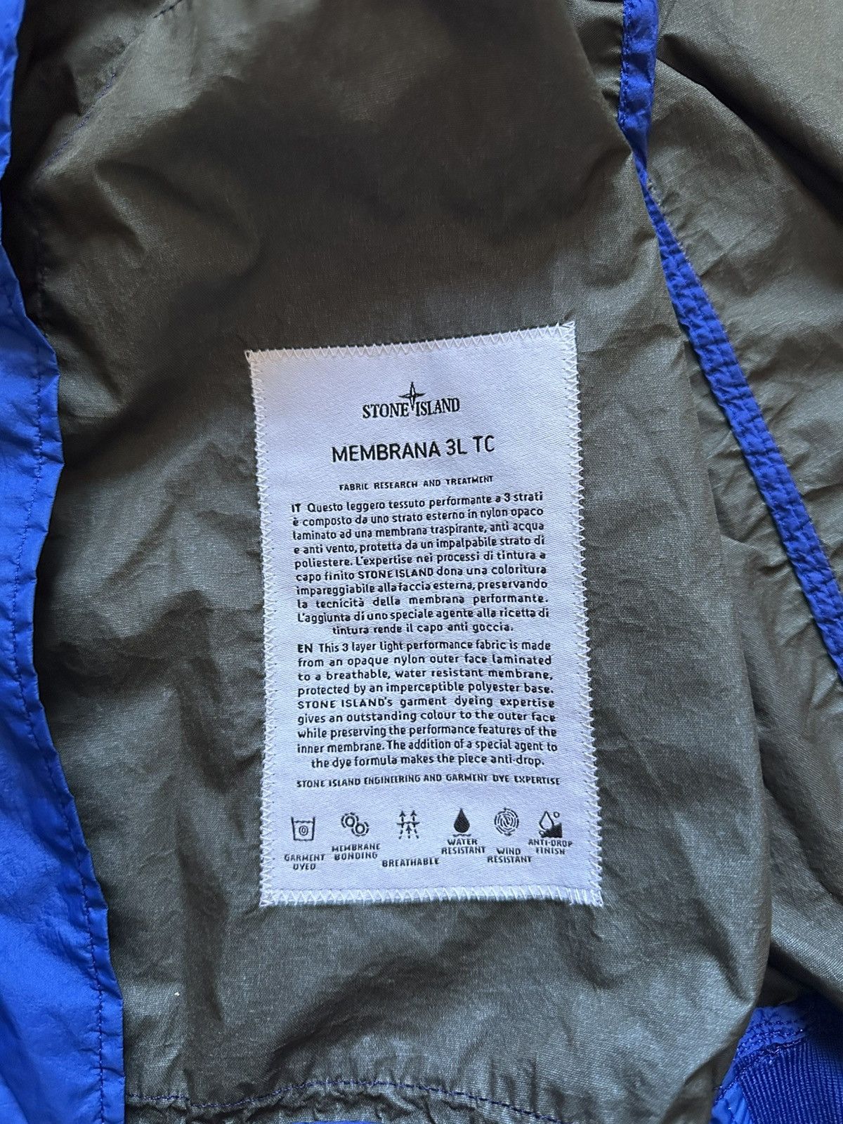 Stone Island Jacket Stone Island Membrana 3L TC Size US XL / EU 56 / 4 - 9 Thumbnail
