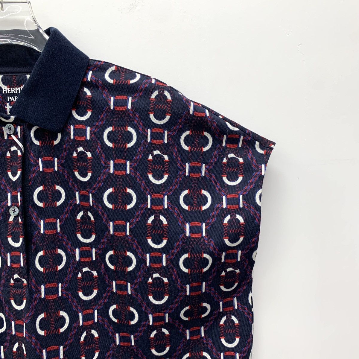 Hermes Hermes All-over Pig Nose Print Short Sleeve Polo Shirt K26WX Size XS / US 0-2 / IT 36-38 - 3 Thumbnail