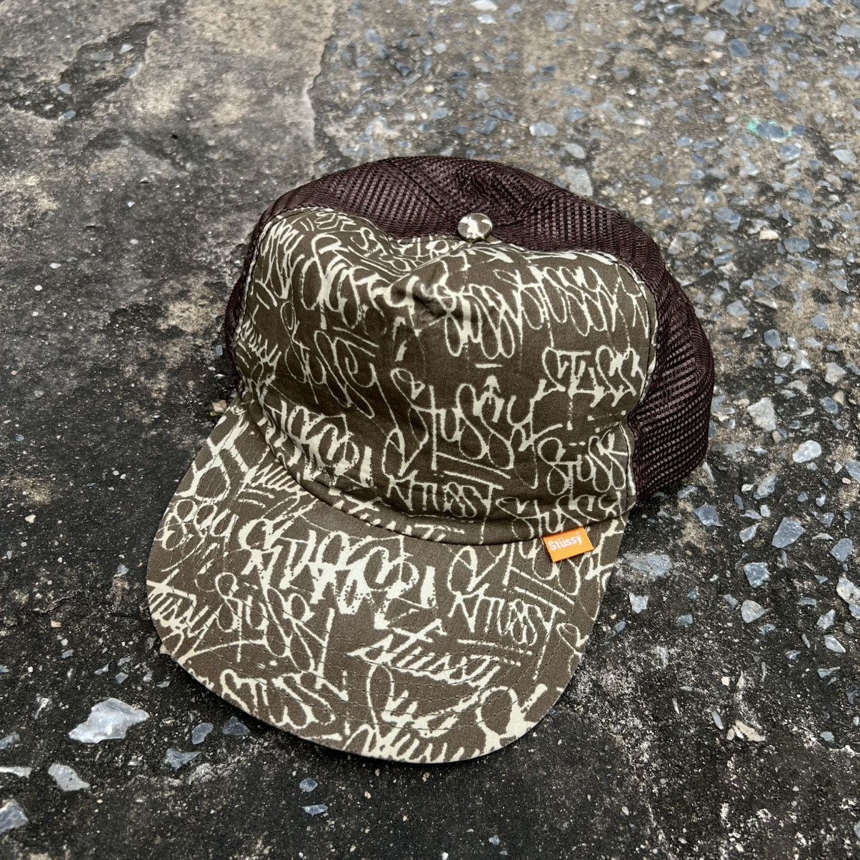 Vintage 90’s Stussy handstyle graffiti trucker hat Size ONE SIZE - 1 Thumbnail