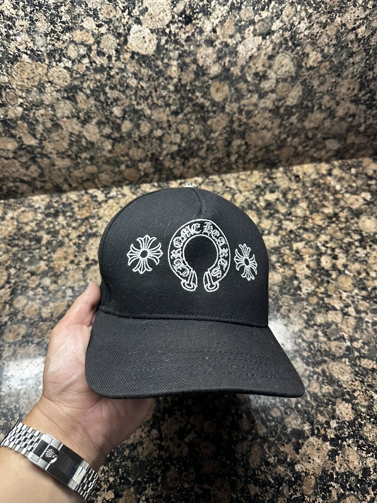 Chrome Hearts Horseshoe Denim Baseball Hat - www.toquedesaborminas 