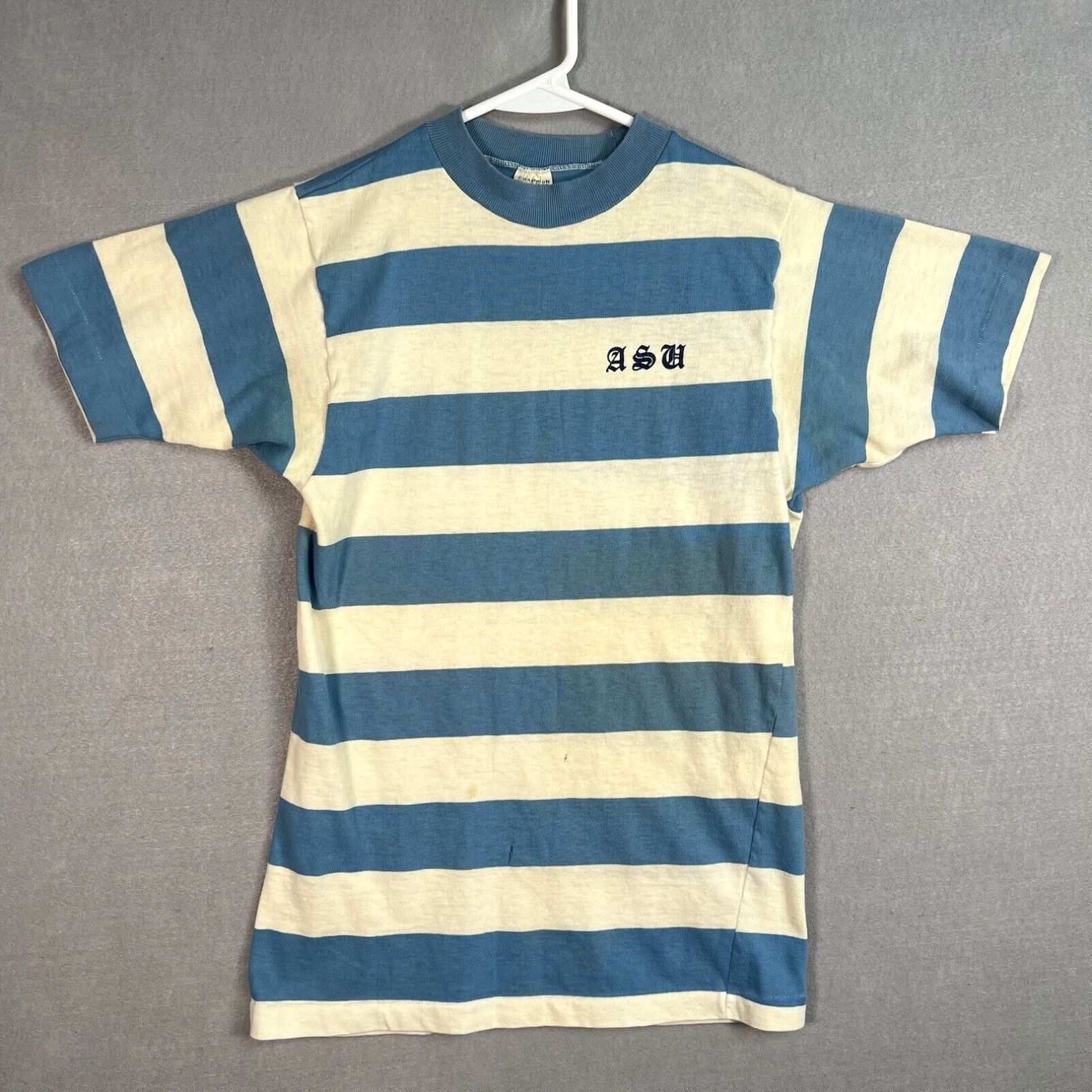 Champion Vintage 60s Champion Products ASU Striped T Shirt Adult 